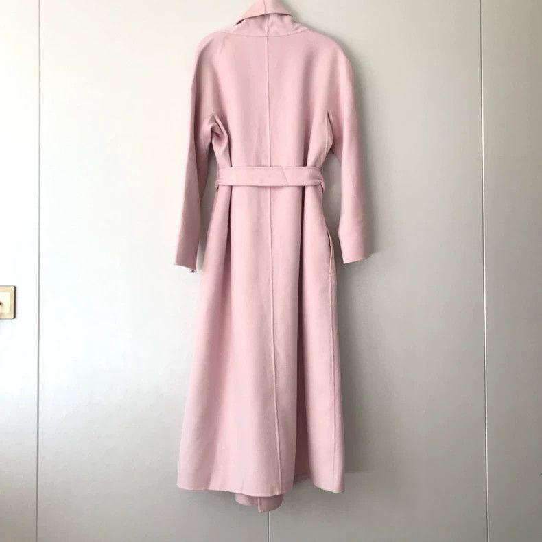 Max Mara Max Mara Long pink wool coat Size S / US 4 / IT 40 - 4 Thumbnail
