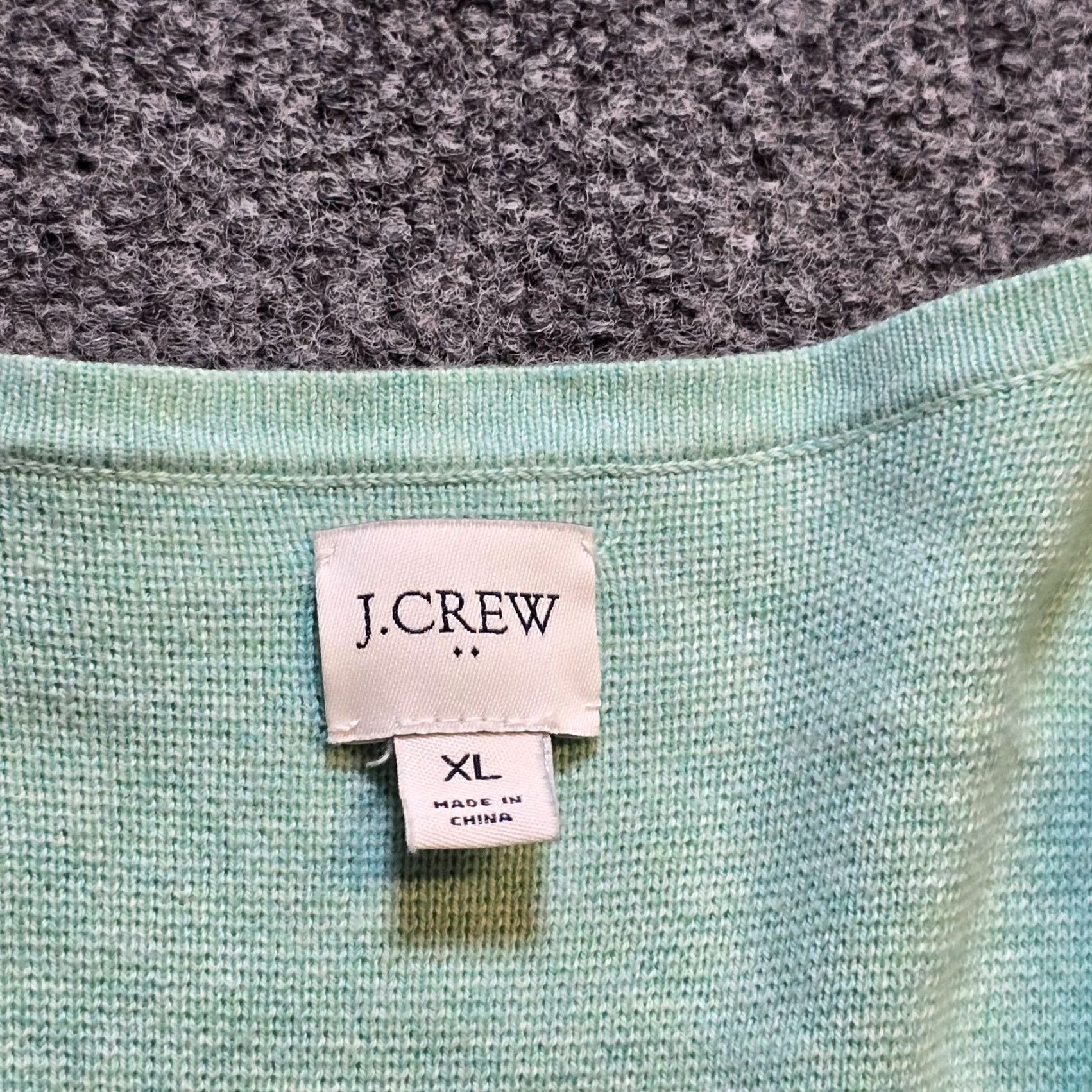 J.Crew J.CREW Cardigan Womens XL Green Knit Open Pockets Casual Capsule Sweater Shirt Size XL / US 12-14 / IT 48-50 - 3 Thumbnail