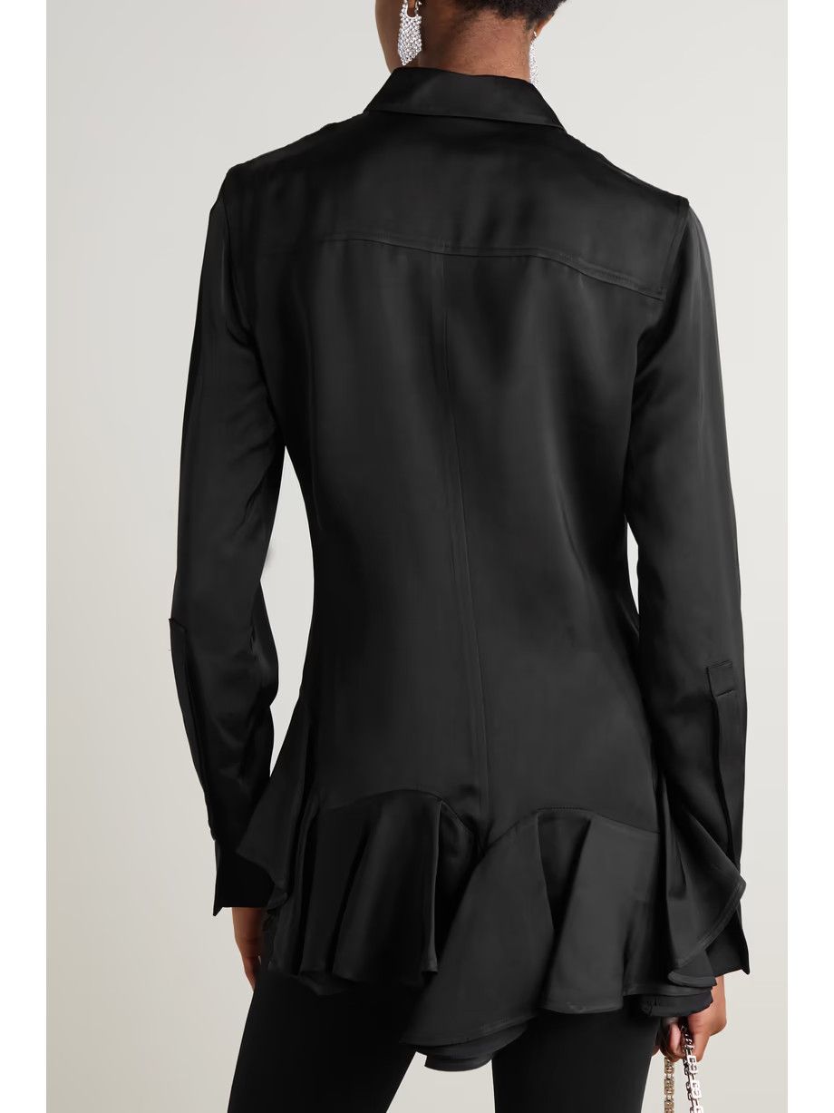 Givenchy o1y0925 Solid Color Shirt in Black Size M / US 6-8 / IT 42-44 - 3 Thumbnail