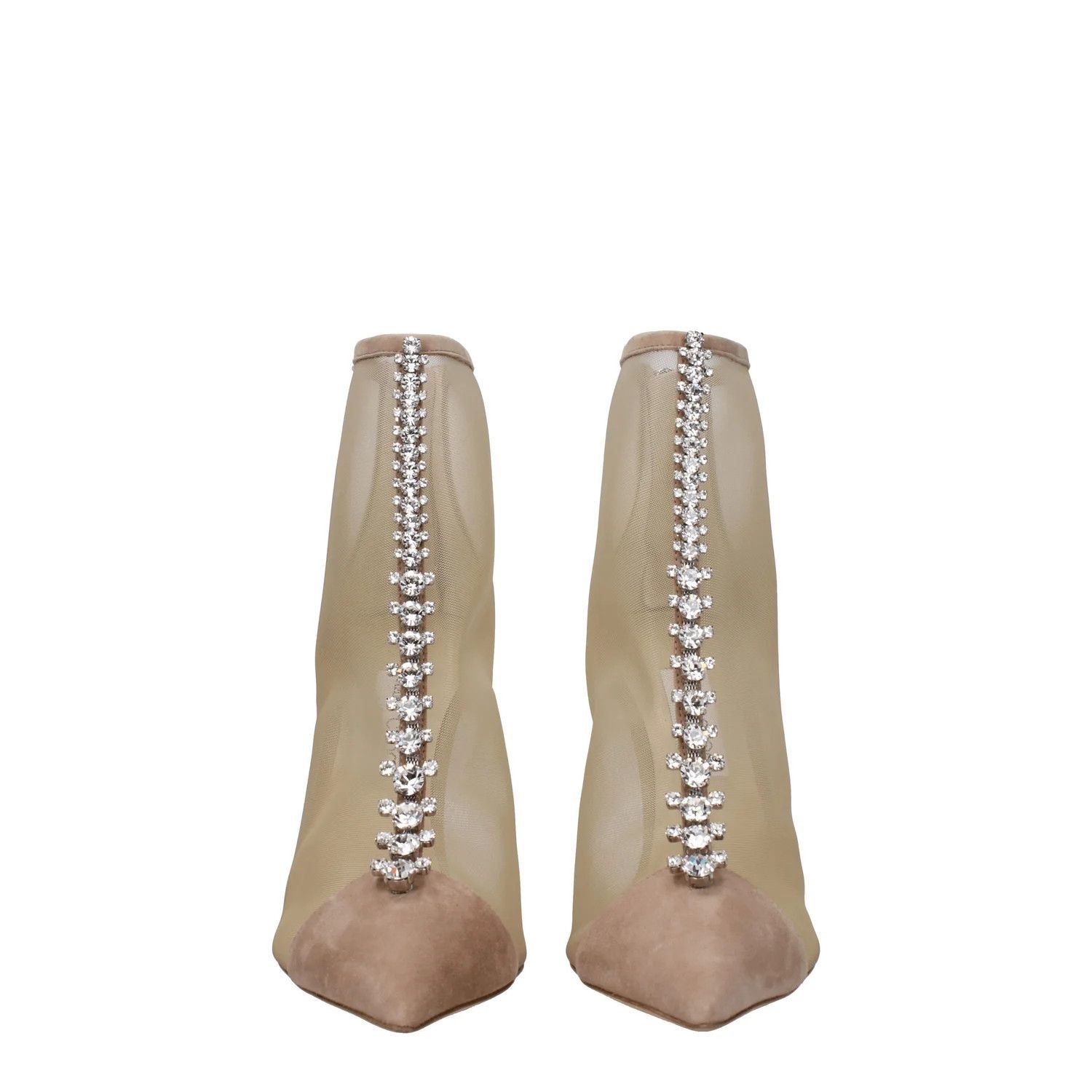 Jimmy Choo ob1o1e1124 Fabric Ankle Boots in Beige Size US 11 / IT 41 - 3 Thumbnail