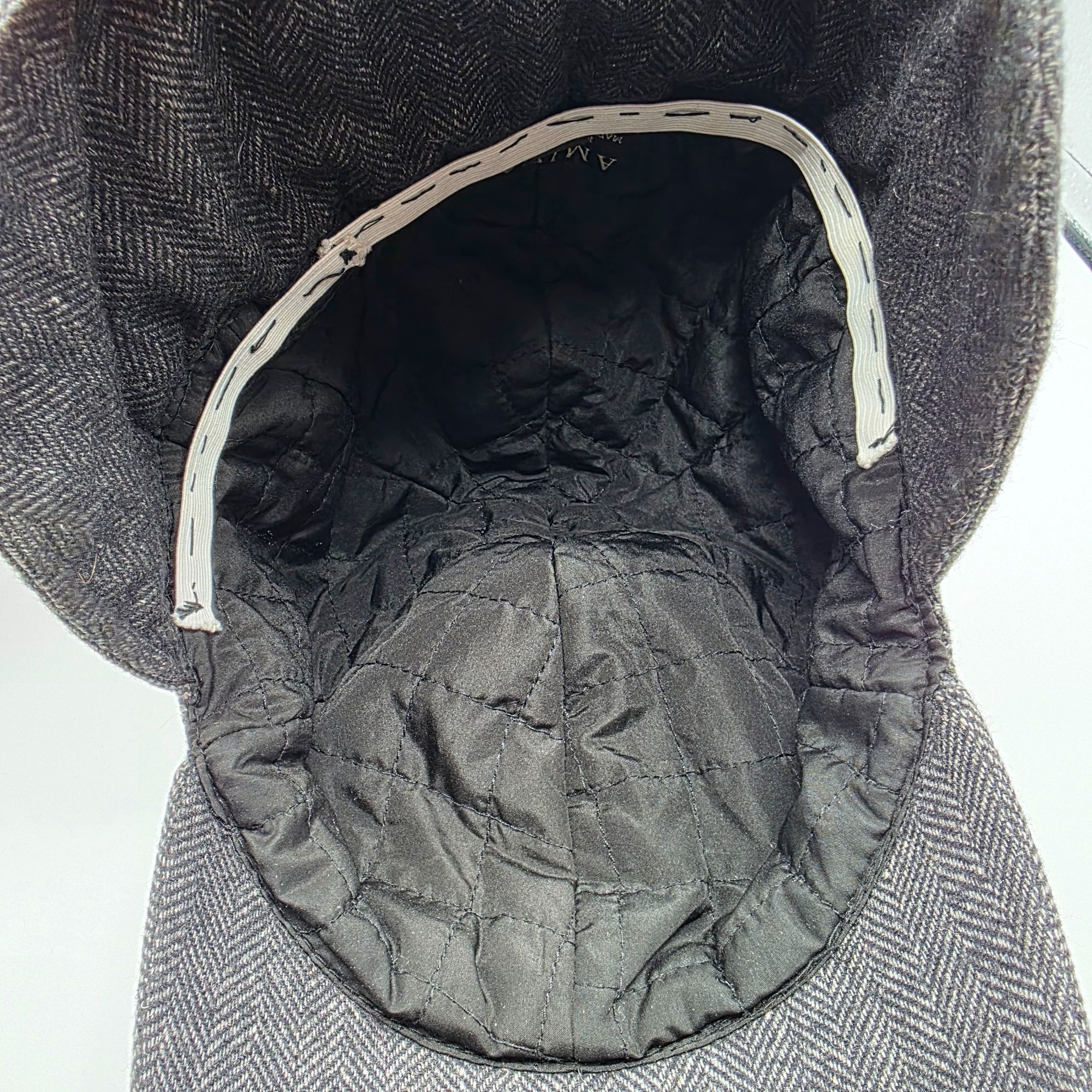 Other Amicale Pure Camel Hair Mens L/XL Gray Herringbone Cap Hat O Size ONE SIZE - 7 Thumbnail