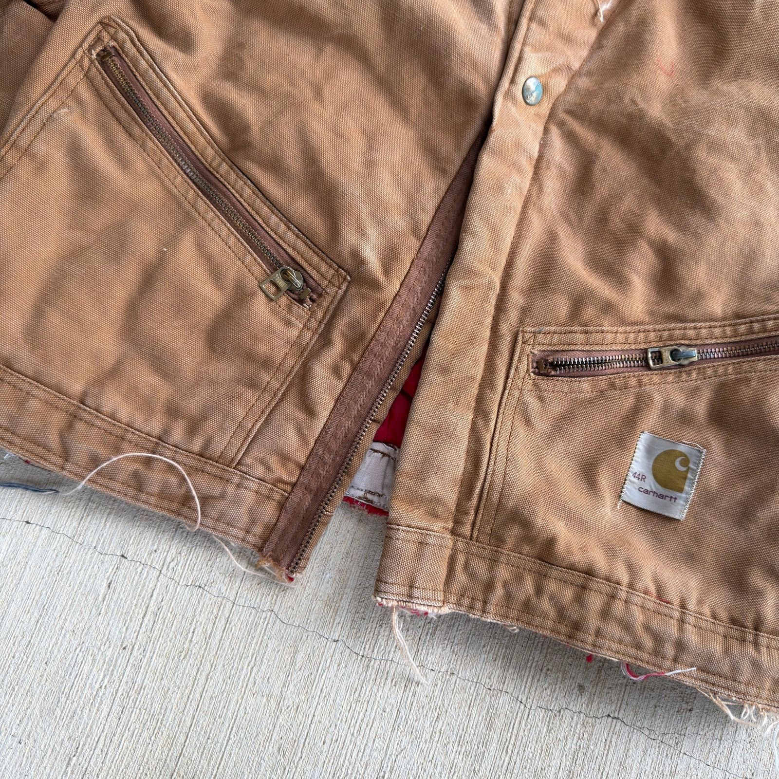 Carhartt × Vintage Carhartt brown cropped Detroit style work wear jacket Size US M / EU 48-50 / 2 - 5 Thumbnail