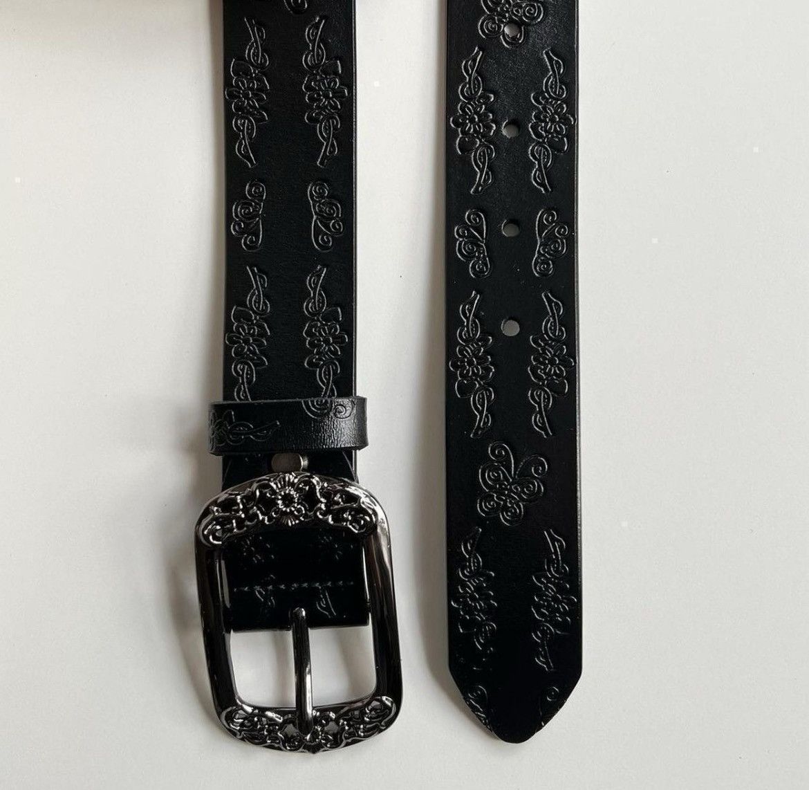 Cowboy Equipment × Vintage vintage style american western floral design black belt Size ONE SIZE - 3 Thumbnail