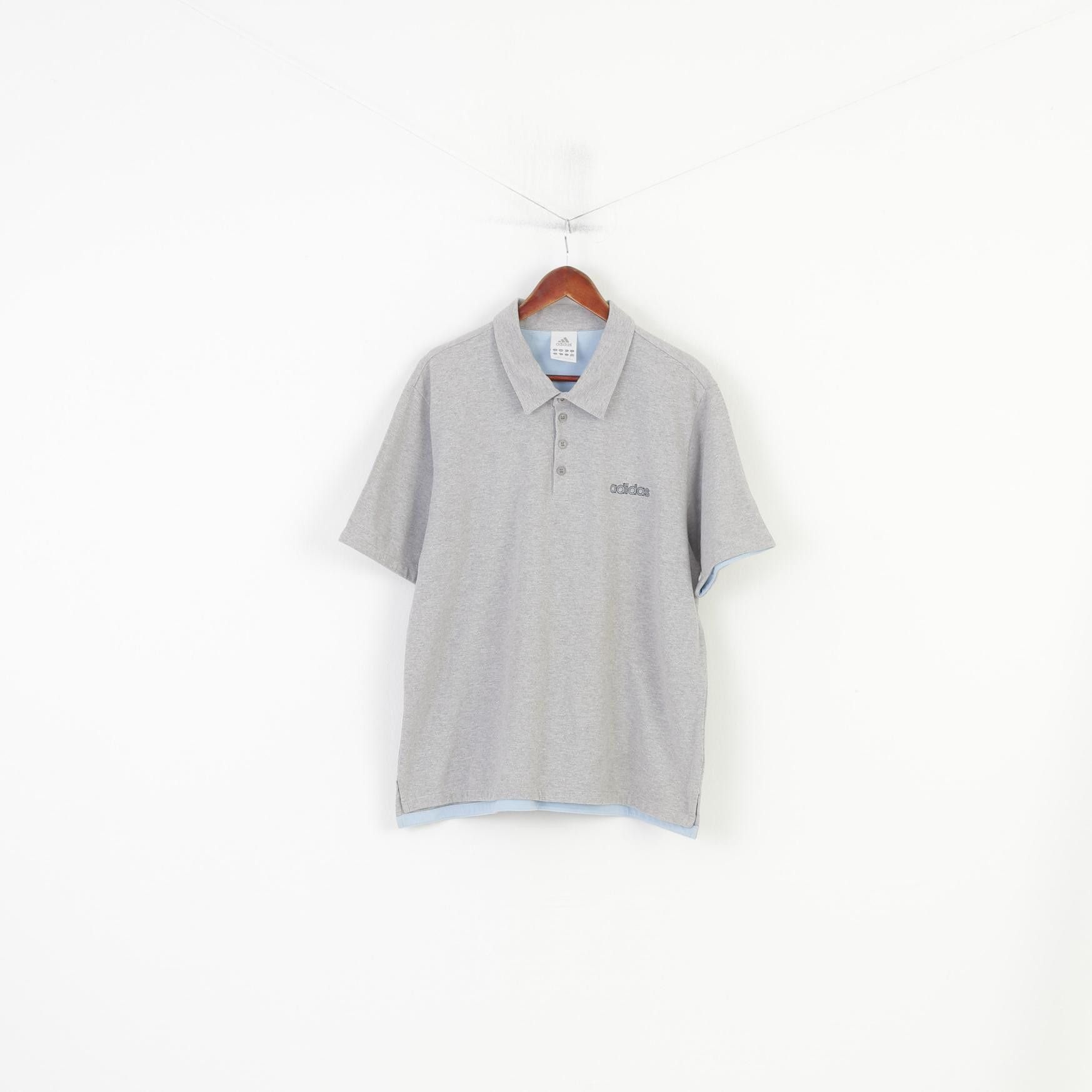 Adidas Adidas Men XL Polo Shirt Grey Sport Vintage 3388 Size US XL / EU 56 / 4 - 1 Thumbnail