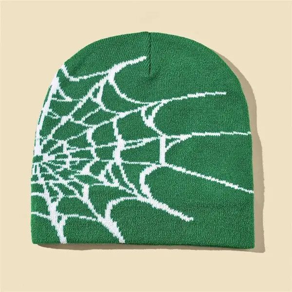 Japanese Brand Asakawa x Junko 🔥🕷☠️ Beanie hat Web pattern y2k ⚡️ Size ONE SIZE - 4 Thumbnail