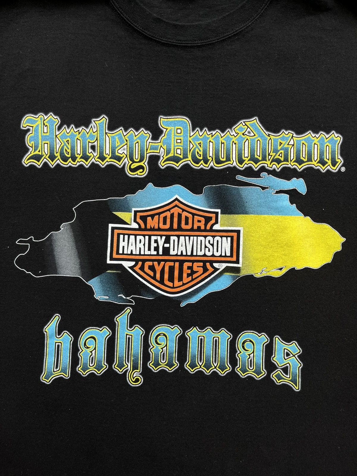 Harley Davidson Vintage 00’s Harley-Davidson “Bahamas” T-Shirt Size US L / EU 52-54 / 3 - 4 Thumbnail