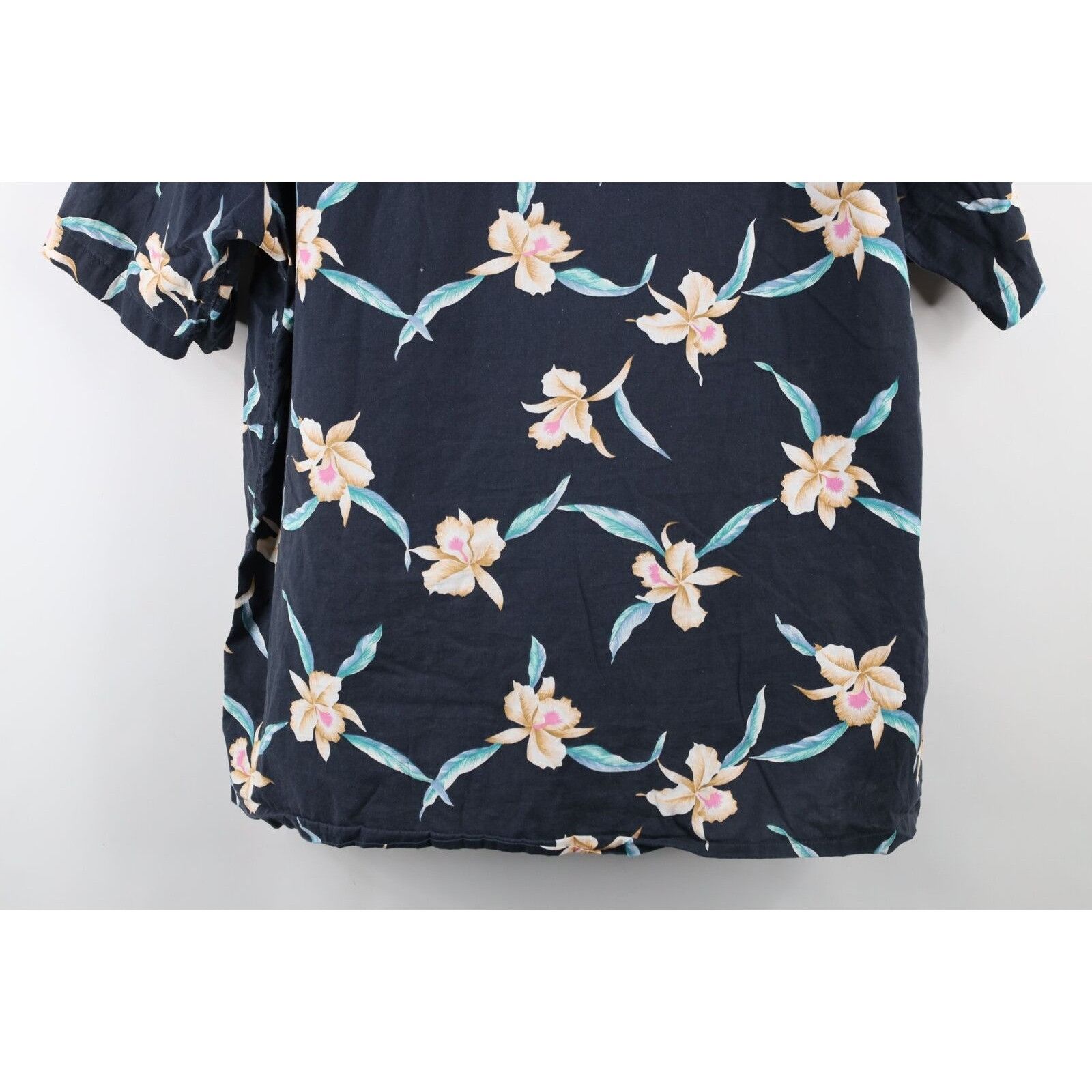 Lands' End × Vintage Vintage 90s Lands End Flower Camp Hawaiian Button Shirt Size US XL / EU 56 / 4 - 12 Thumbnail