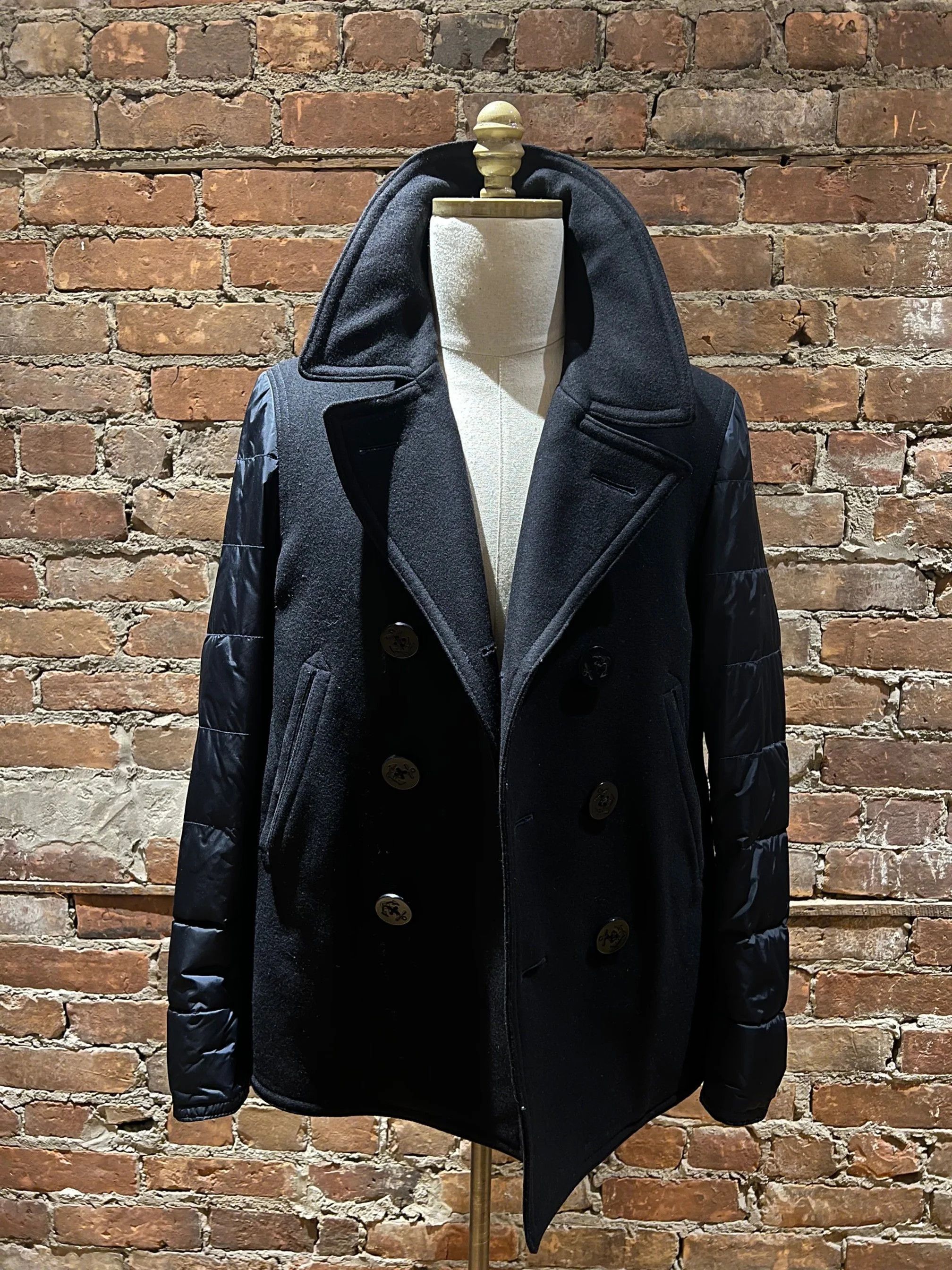 Moncler Moncler Hybrid Wool Body / Down-Quilted Sleeve Jacket Size US M / EU 48-50 / 2 - 2 Thumbnail