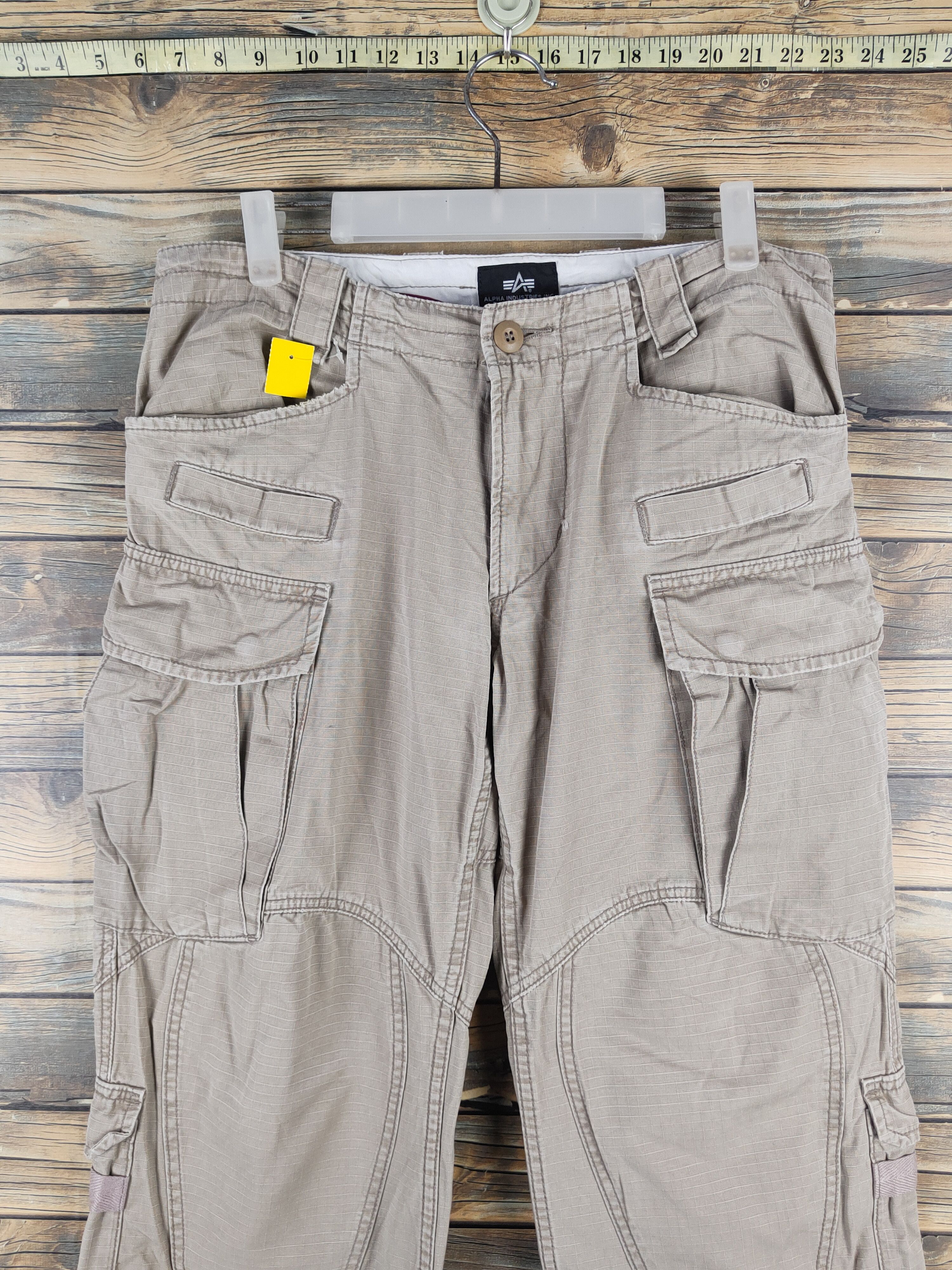 Alpha Industries DL Alpha Industries Beige Multipocket Cargo Pants #2432 Size US 30 / EU 46 - 2 Thumbnail