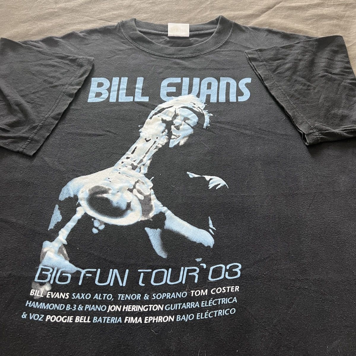 Band Tees Vintage Y2K Bill Evans Spain Tour Tee XL Faded Jazz Post-bop Size US XL / EU 56 / 4 - 1 Thumbnail