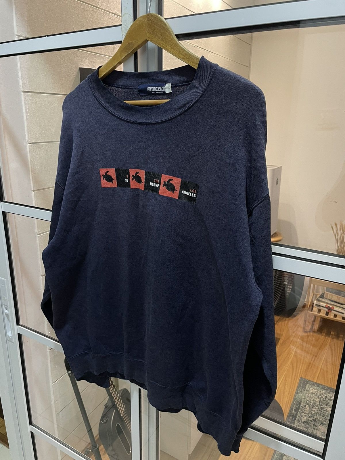 Vintage Vintage 1990 The Nerve Streetwear Los Angeles Sweatshirt Size US XL / EU 56 / 4 - 4 Thumbnail