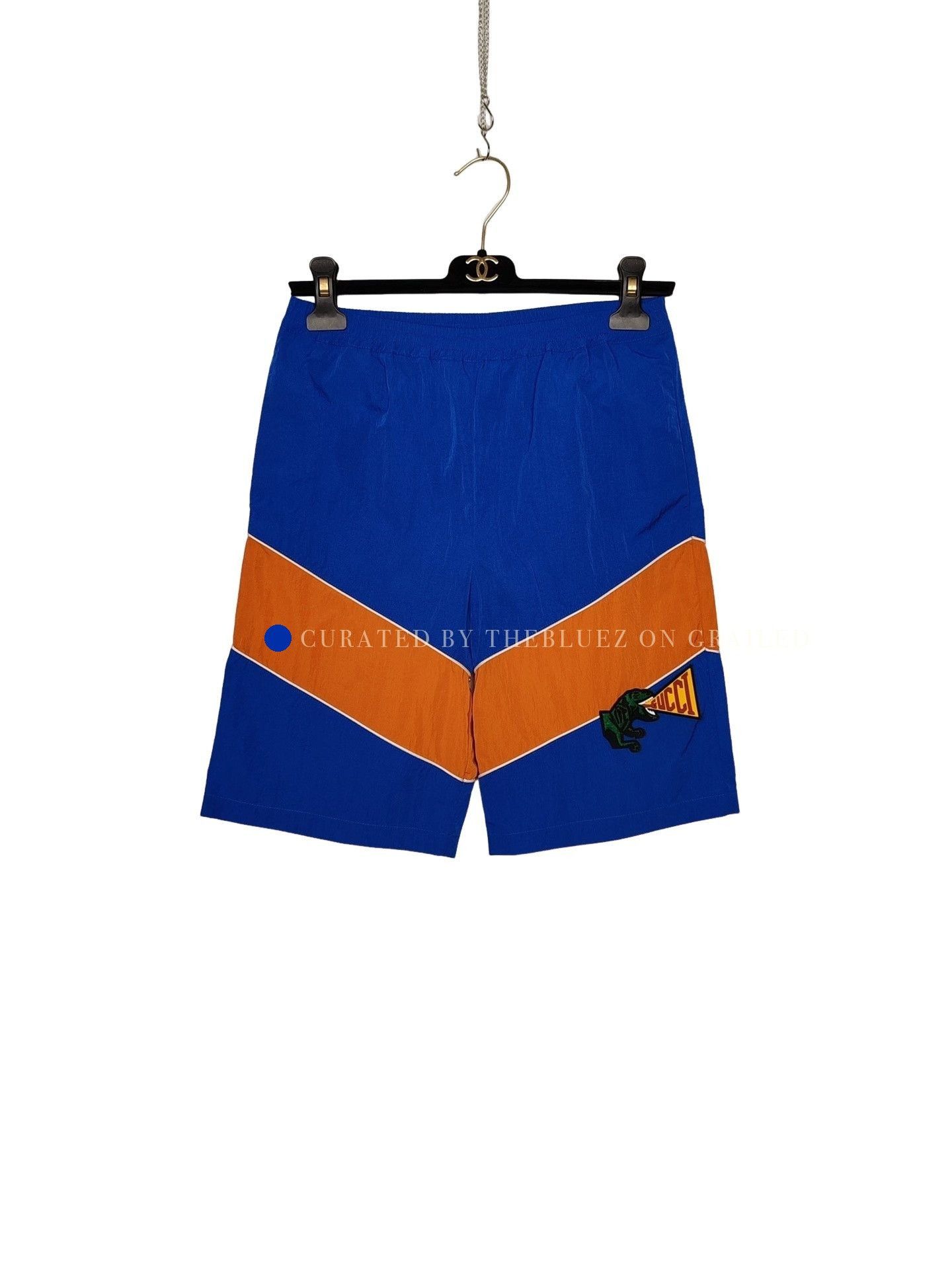 Gucci Multi-Color Striped Shorts with Embroidered Design Size US 30 / EU 46 - 1 Thumbnail