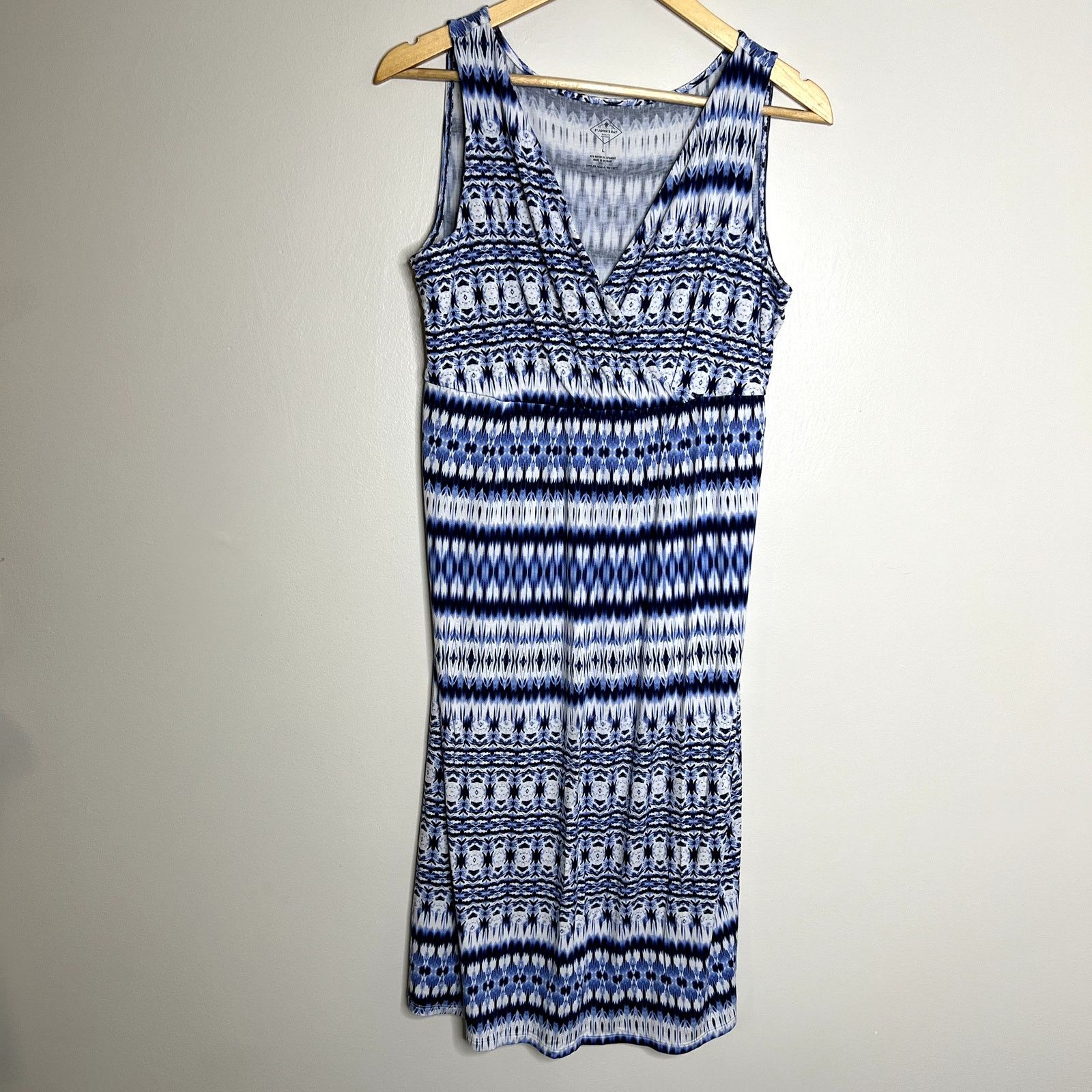Other St John's Bay Blue Striped Patterned Tank Dress Size L / US 10 / IT 46 - 4 Thumbnail