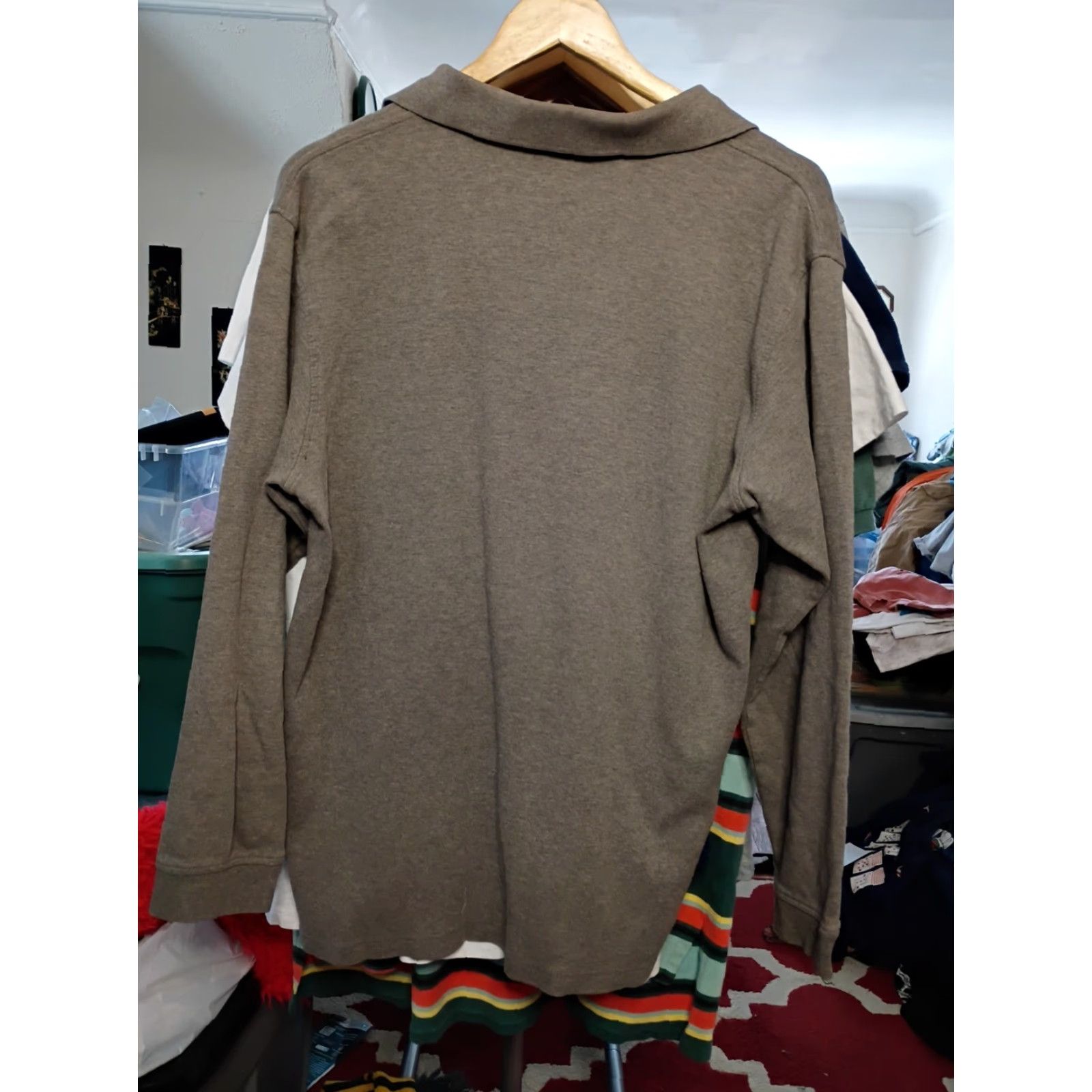 Club Room VINTAGE Club Room Long Sleeve Casual Shirt Men L Green Button-Down Collared Shirt Vintage 90s Size US L / EU 52-54 / 3 - 4 Thumbnail