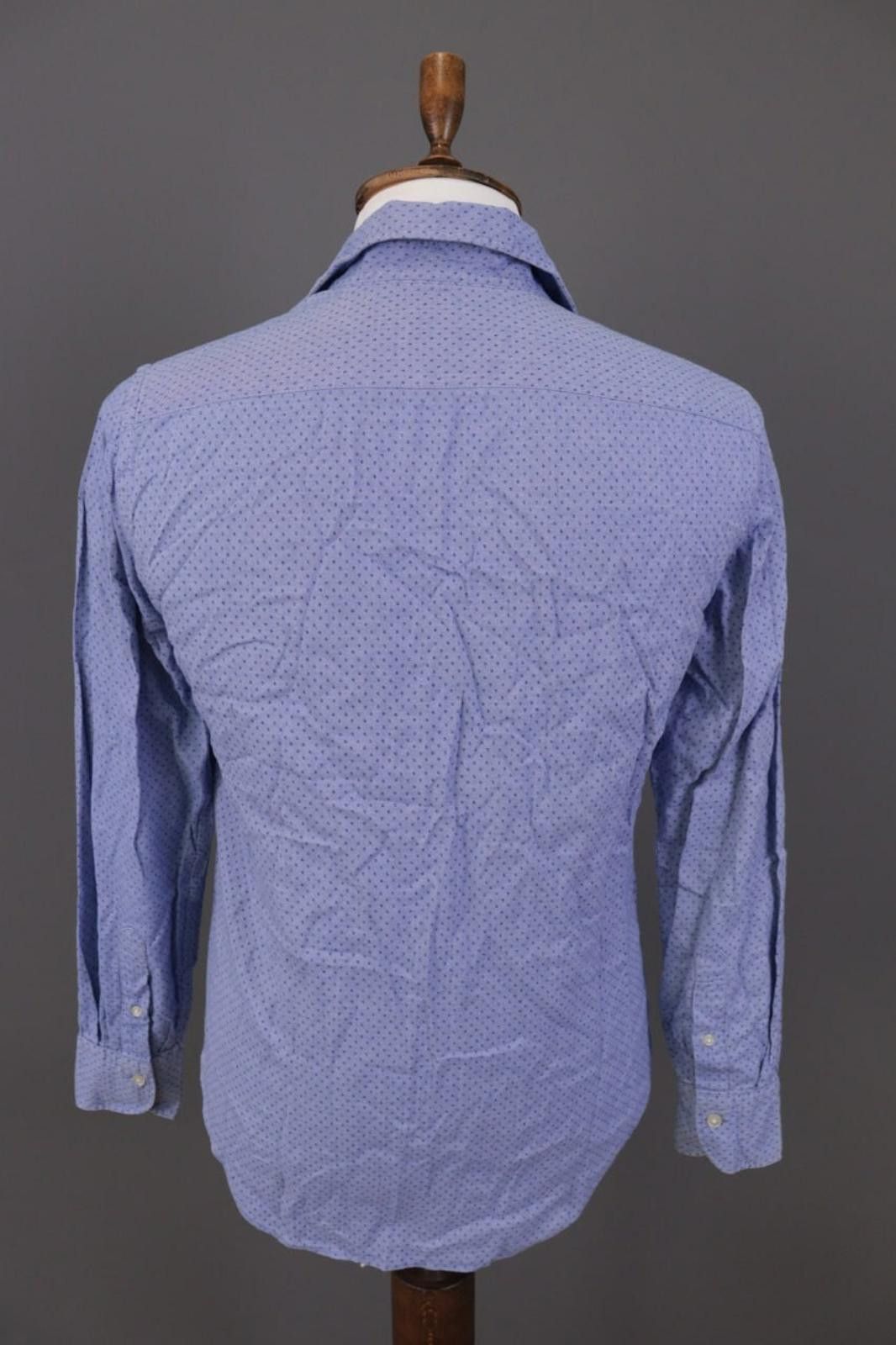 Designer Boggi Milano Custom Fit Blue Dotted Shirt Size M Size US M / EU 48-50 / 2 - 5 Thumbnail