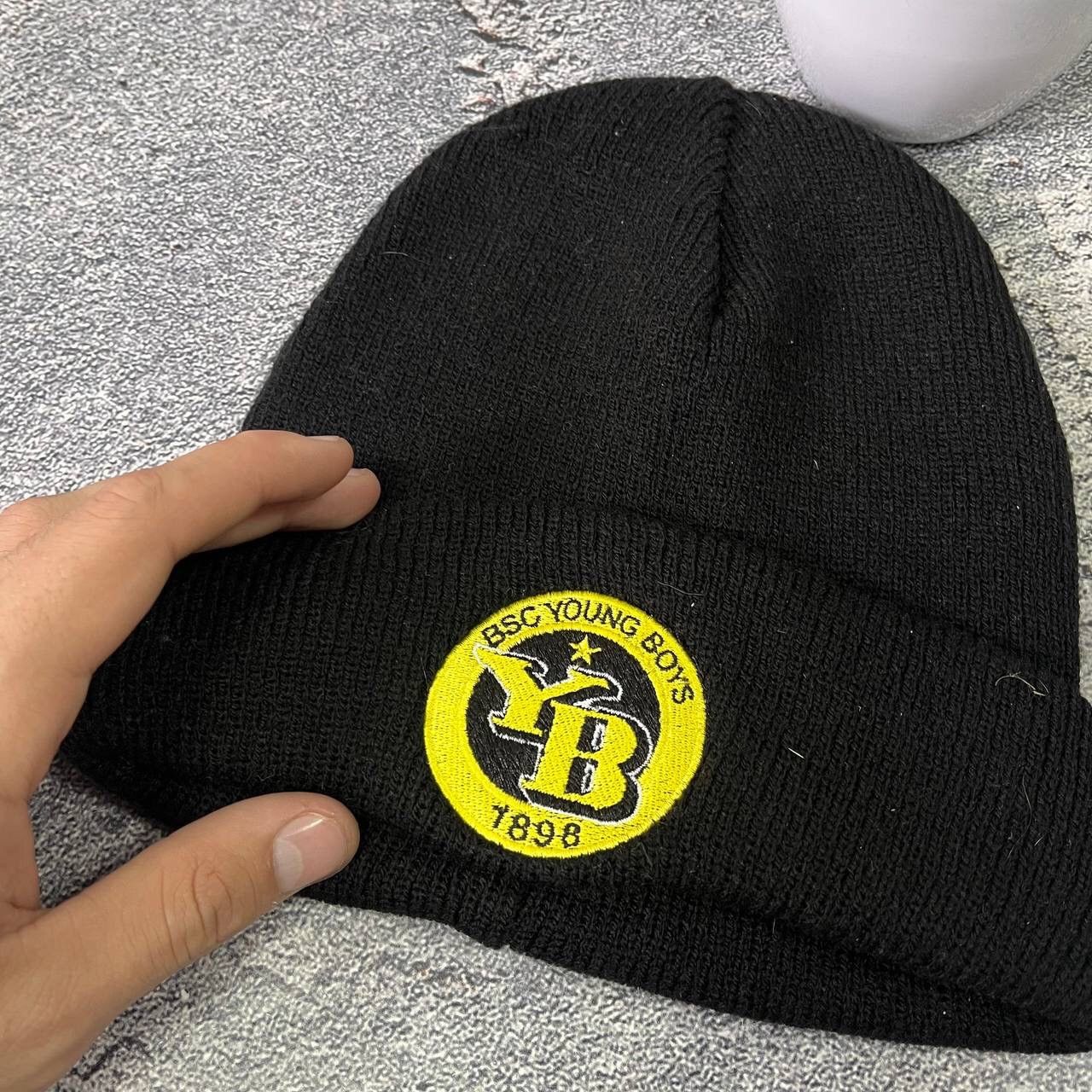 Vintage YB Beanie Logo BSC Young Boys Black AG UniSex Hat Size ONE SIZE - 4 Thumbnail