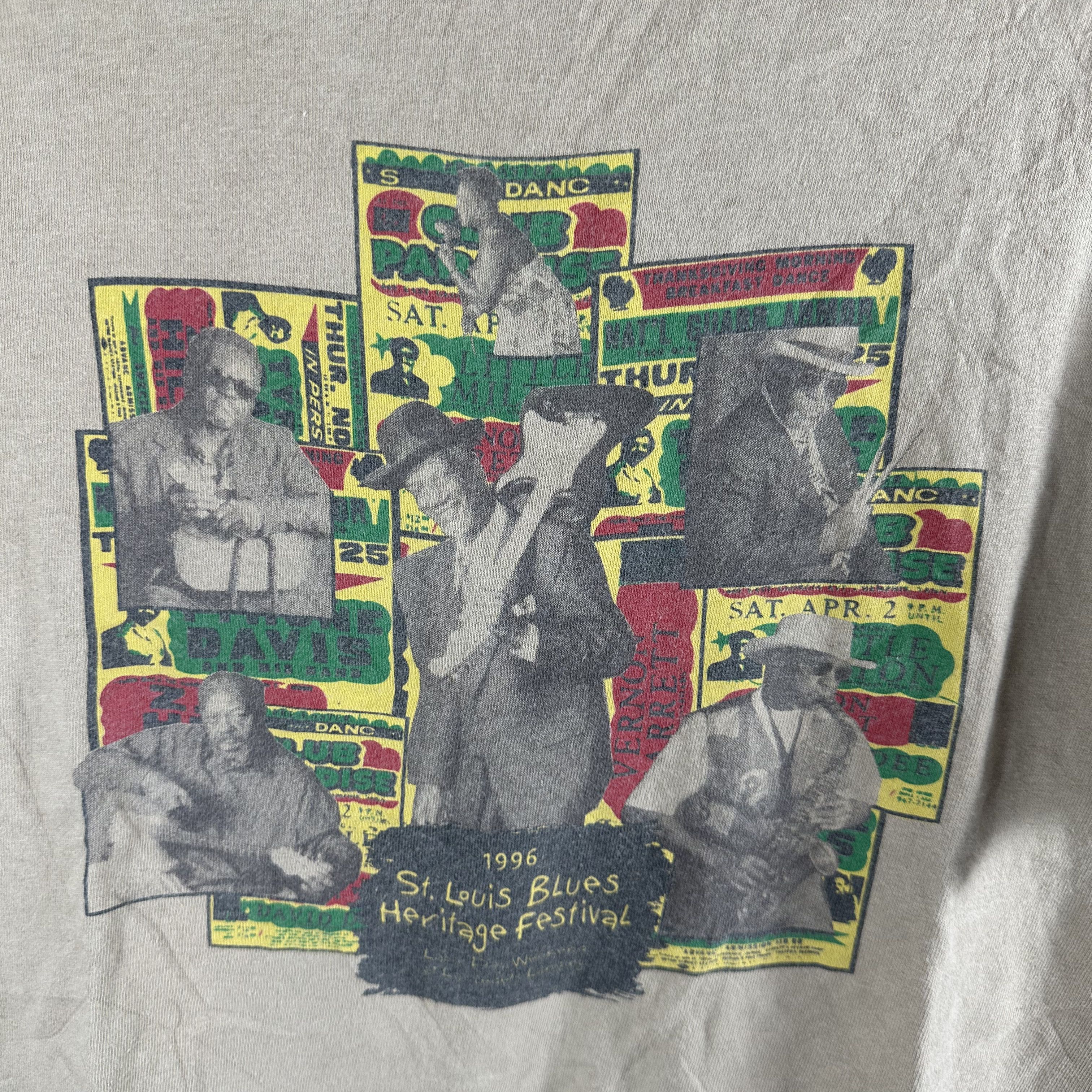 Vintage 1996 St. Louis Blues Music Festival Single Stitch T-Shirt Size US XL / EU 56 / 4 - 2 Thumbnail