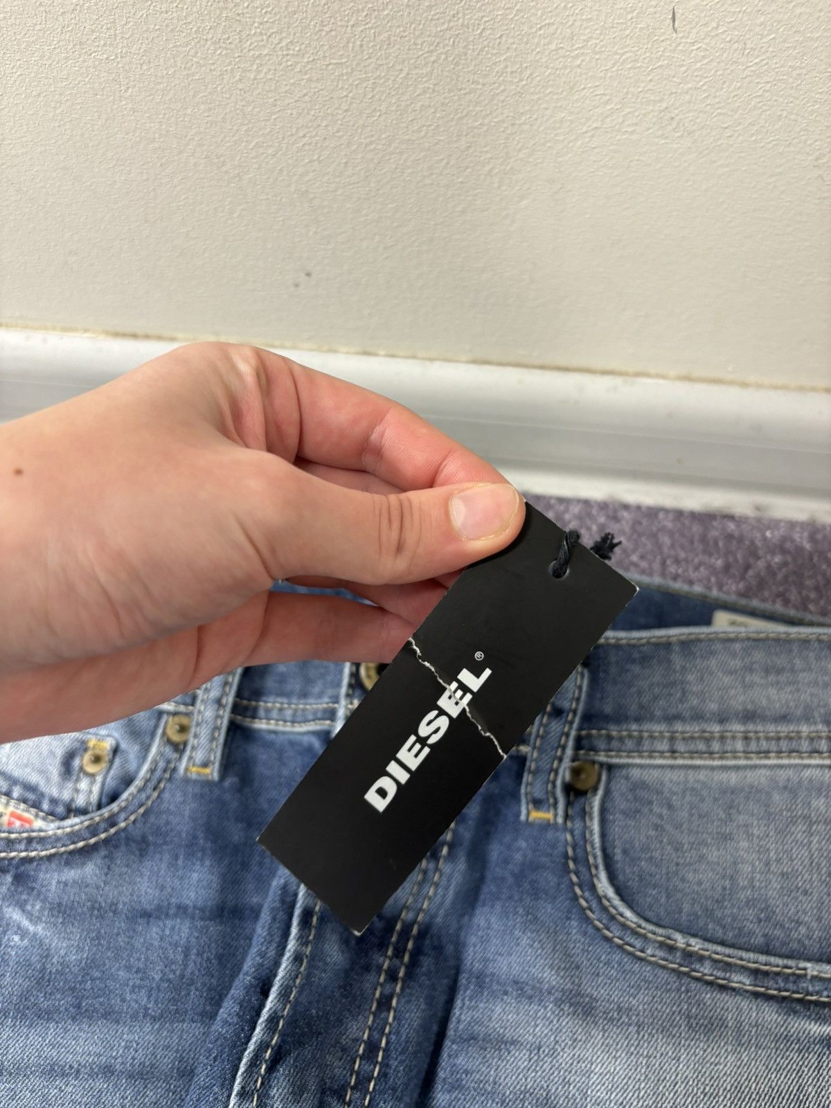 Diesel Diesel Tepphar NWT Slim Carrot Ripped Blue Denim Jeans Size US 28 / EU 44 - 7 Thumbnail