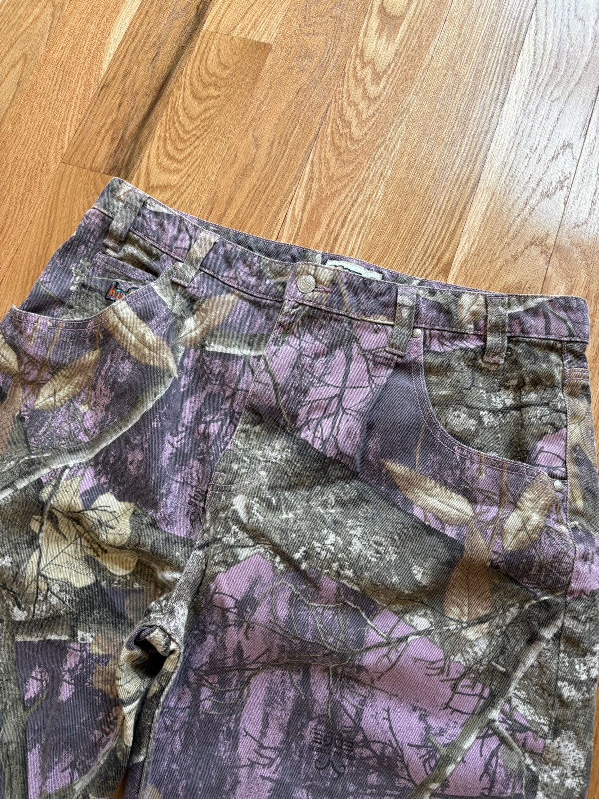 Huf HUF x Realtree Cromer Y2K Camo Denim Jorts Shorts Lilac 36 Size US 36 / EU 52 - 3 Thumbnail