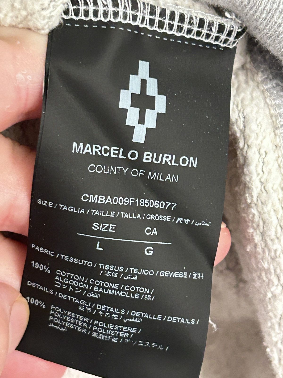 Marcelo Burlon Marcelo Burlon County of Milan Grey Cupido Sweatshirt Large Size US L / EU 52-54 / 3 - 4 Thumbnail