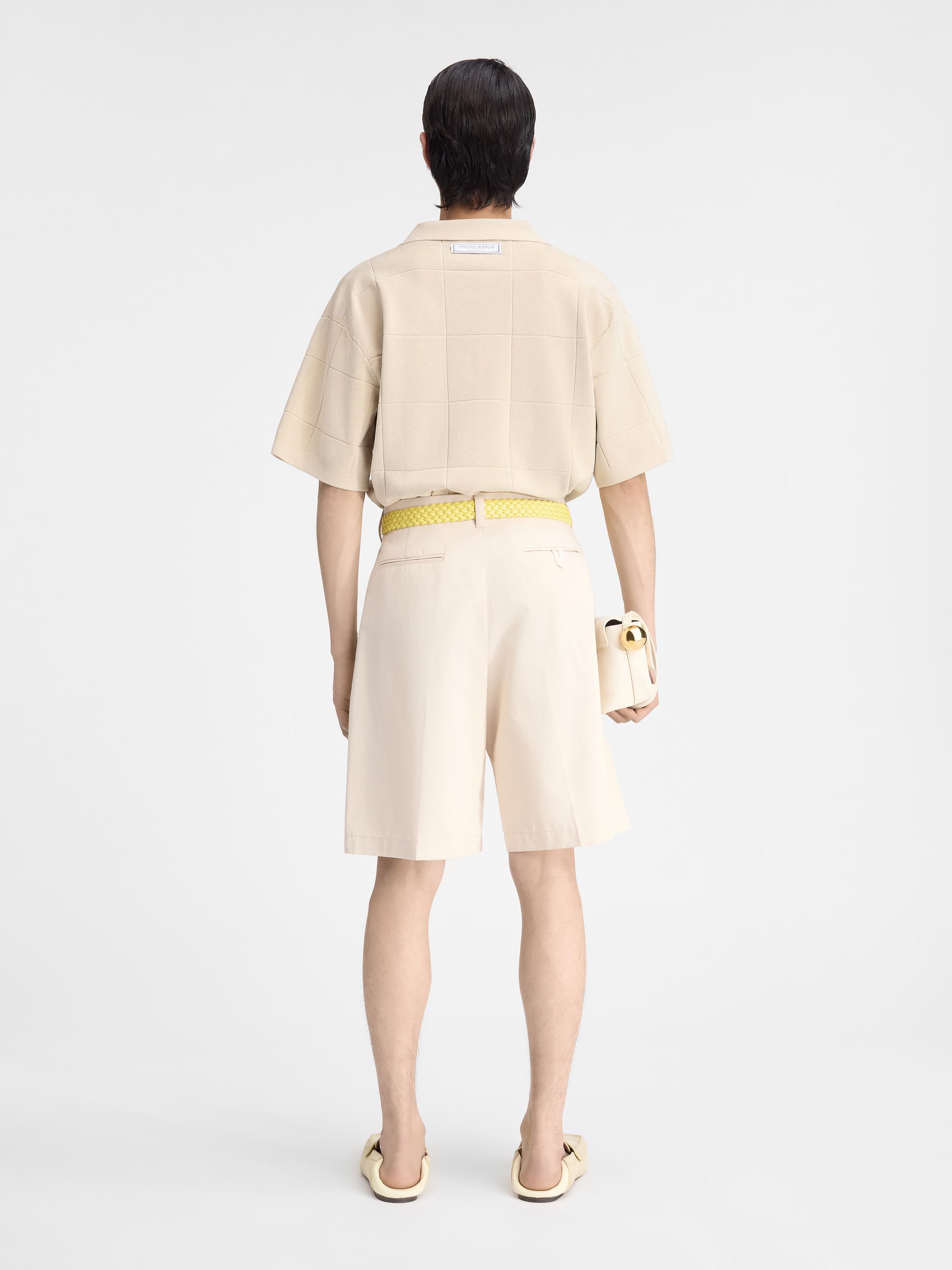 Jacquemus o1s22i1n1024 Boxy Polo Shirt in Beige Size US L / EU 52-54 / 3 - 4 Thumbnail