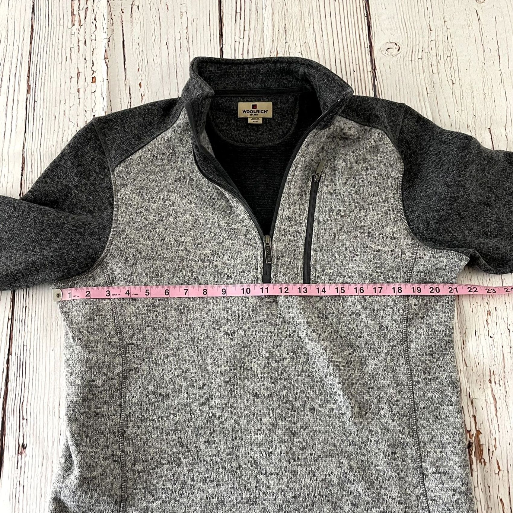 Vintage Woolrich Men's 1/4 Zip Fleece Jacket Gray Size M Size US M / EU 48-50 / 2 - 3 Thumbnail
