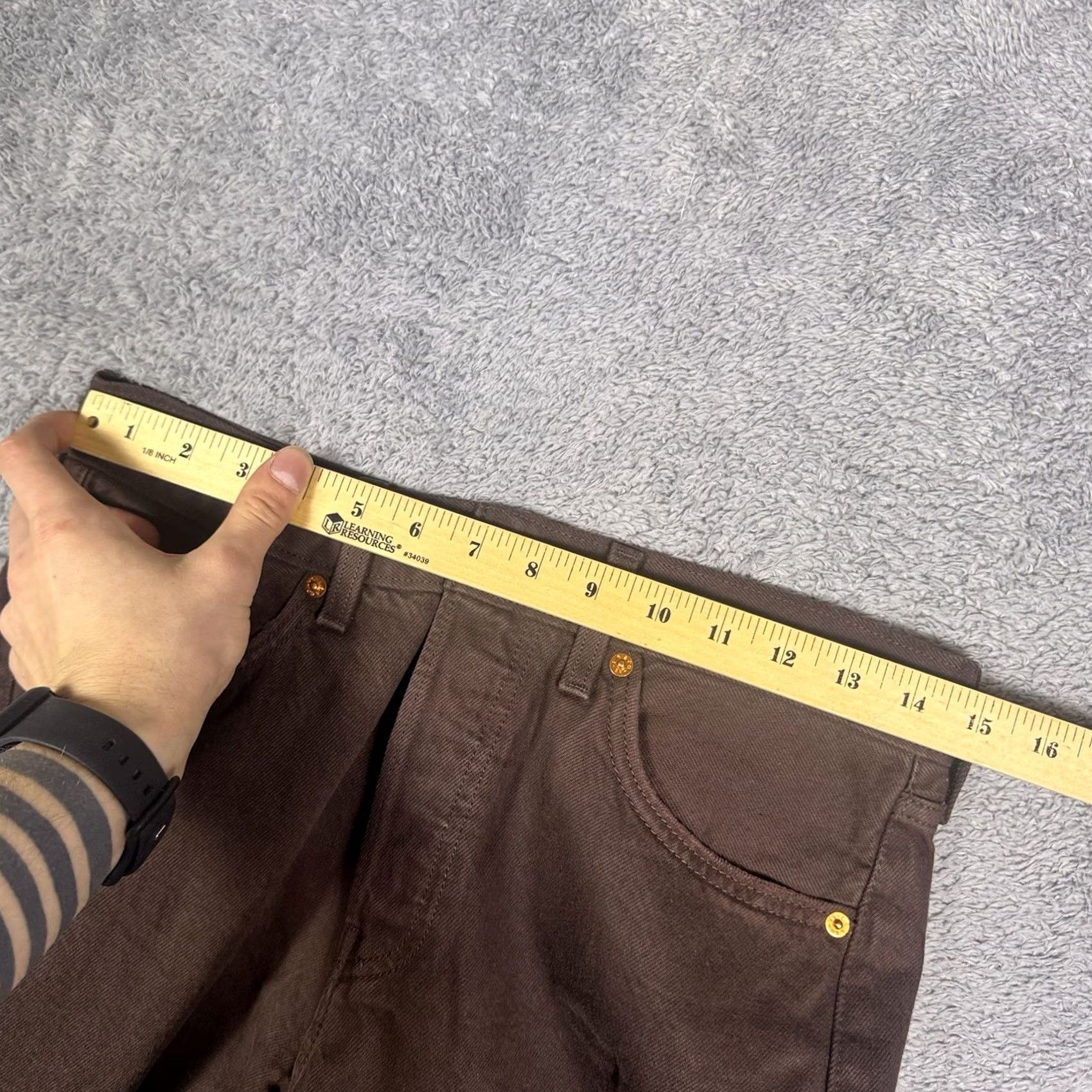 Levi's Levi's 501 Jeans Mens 28x30 Button Fly Denim Brown 90s Grunge Size US 28 / EU 44 - 7 Thumbnail