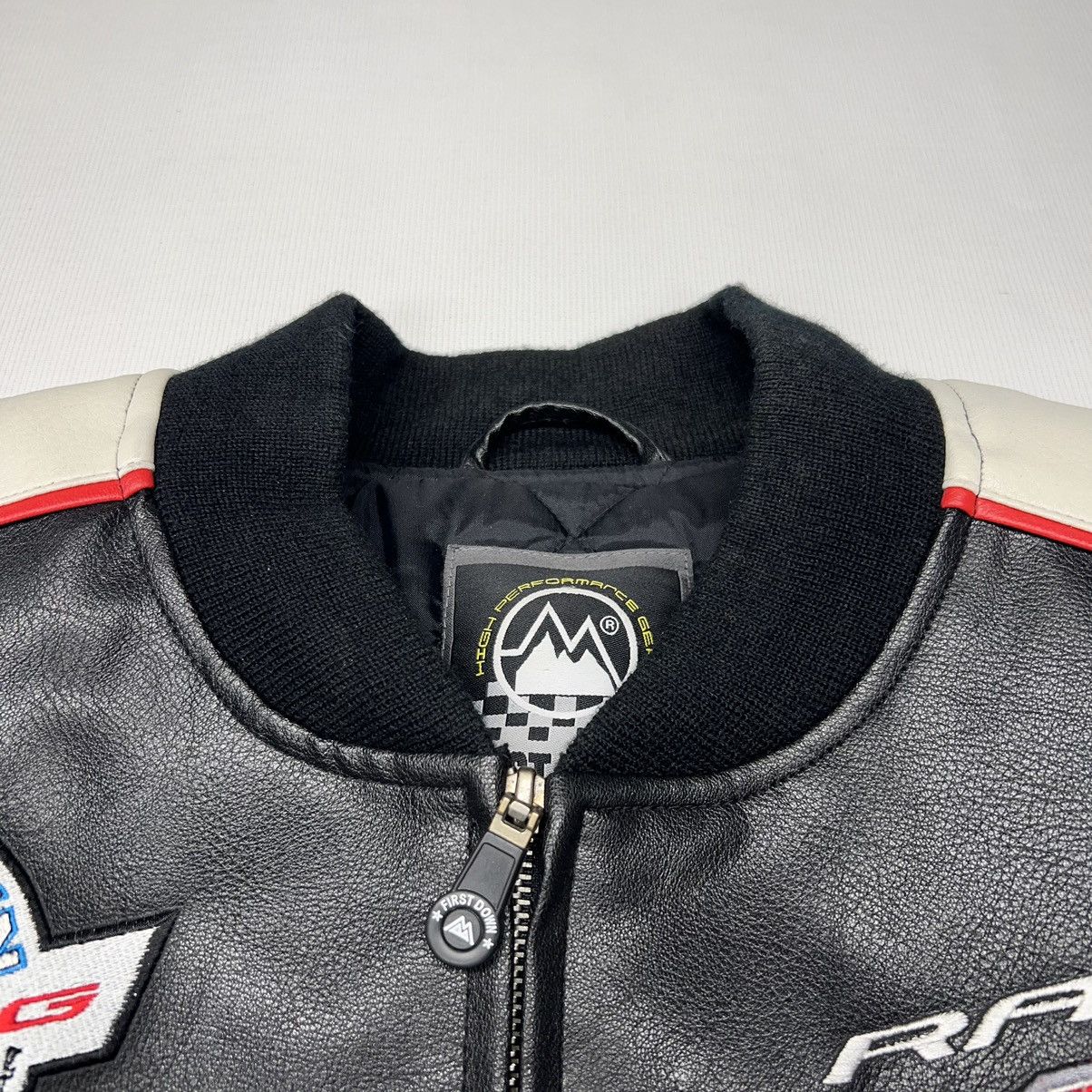 Vintage VTG First Down Leather Racing Jacket Black Coat Gear Zip Y2K Size US M / EU 48-50 / 2 - 5 Thumbnail