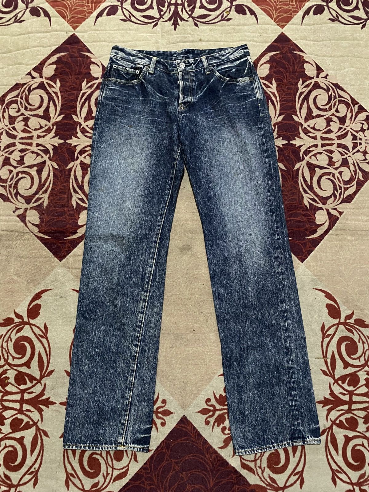 Japanese Brand Jhon Bull Flare Washed Denim Pants Size US 30 / EU 46 - 1 Thumbnail