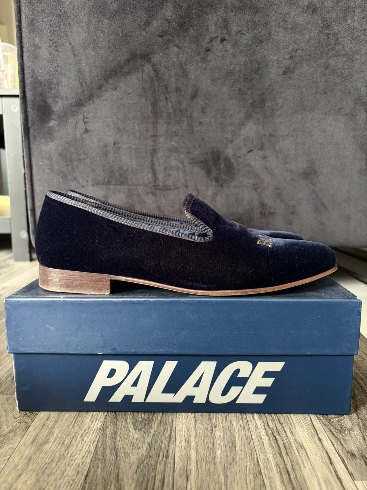 Palace × Polo Ralph Lauren Formal Slipper - Navy Velvet Size US 10 / EU 43 - 1 Thumbnail