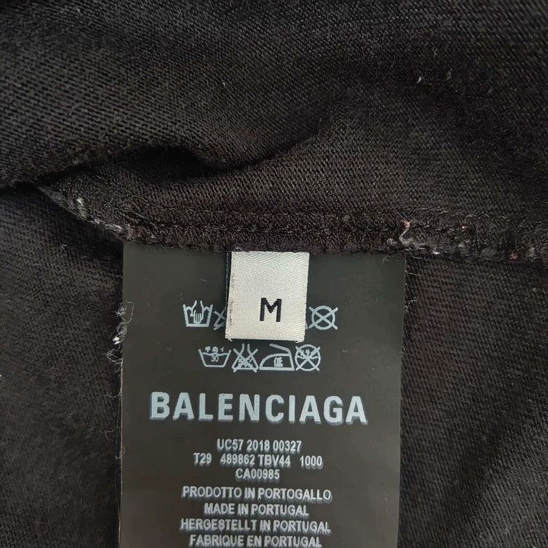 Balenciaga Balenciaga Black monogrammed embroidered cotton crew neck Size US M / EU 48-50 / 2 - 6 Thumbnail