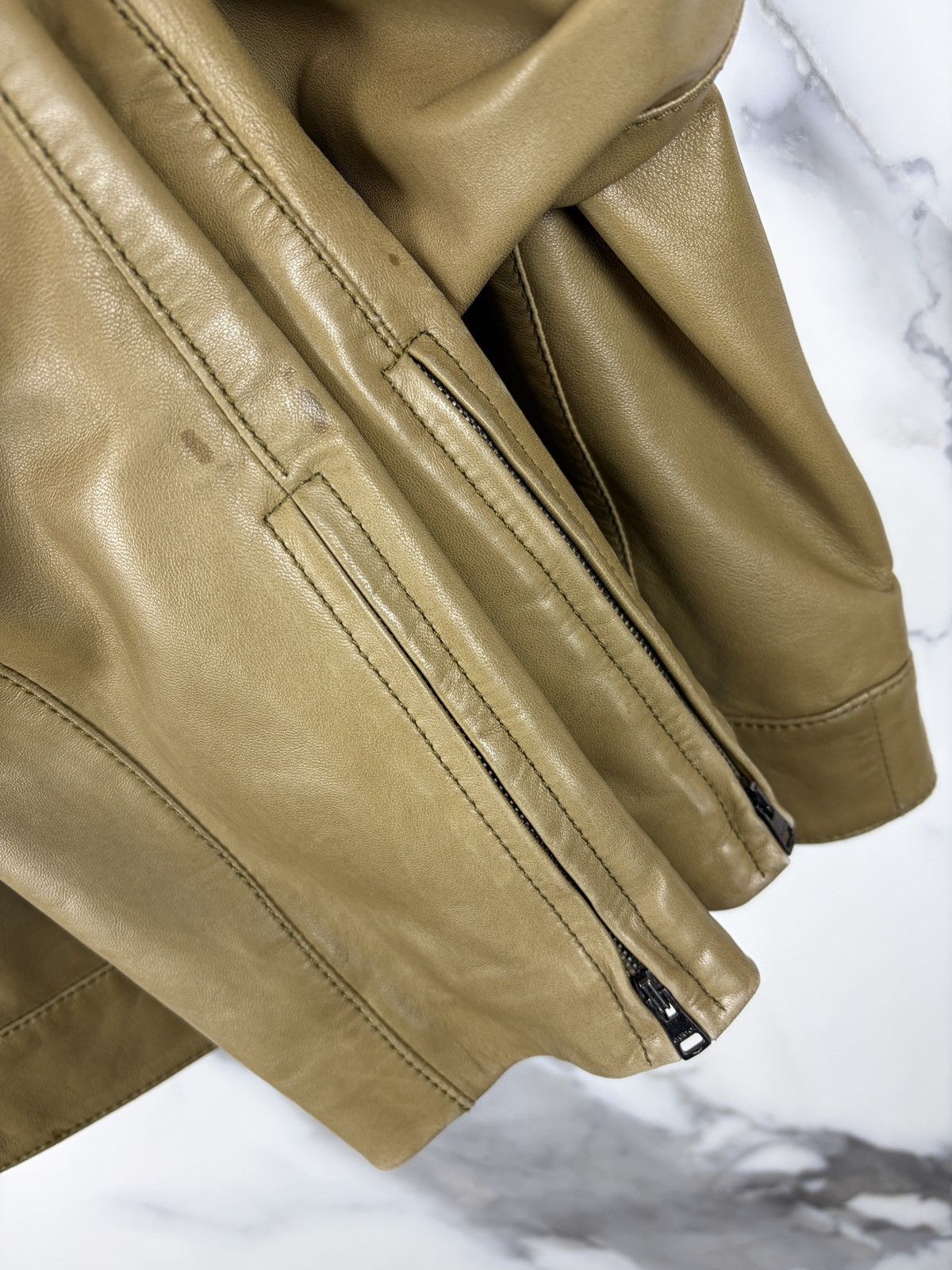 Gucci Gucci Tom Ford Double Zip Buckled Moto Leather Jacket Size US S / EU 44-46 / 1 - 10 Thumbnail