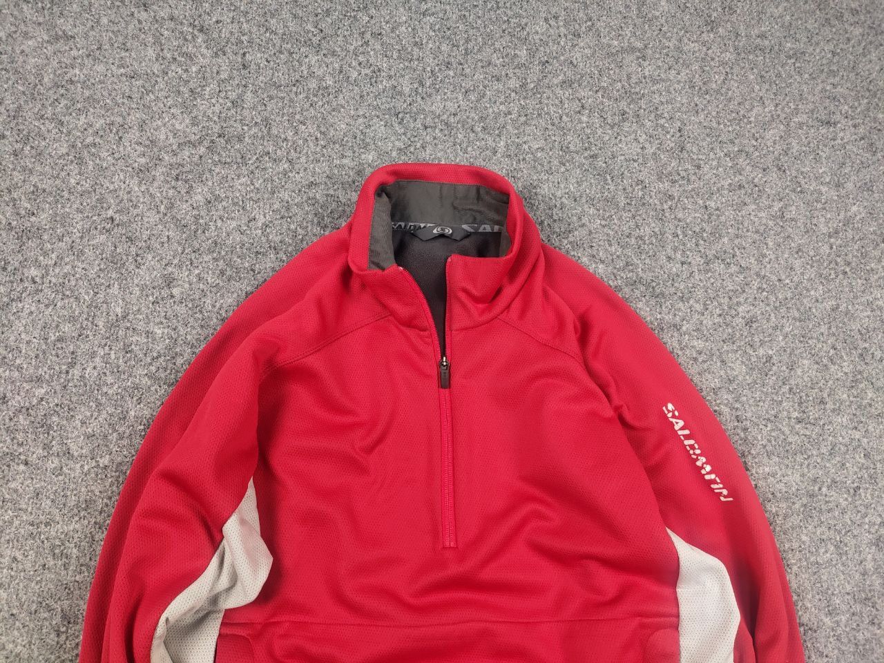 Salomon Vintage Salomon Lab Logo Zip Red Fleece Long sleeve pullover Size US M / EU 48-50 / 2 - 4 Thumbnail