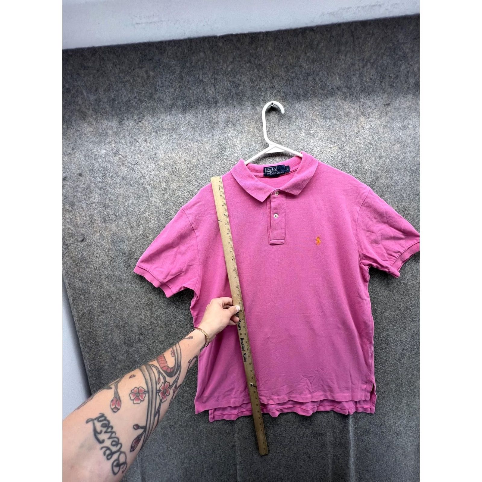Polo Ralph Lauren Polo Shirt Mens Large Pink Polo by Ralph Lauren Solid Pony Logo Cotton Pique Casual Button Short Sleeve Old Style? Size US L / EU 52-54 / 3 - 4 Thumbnail