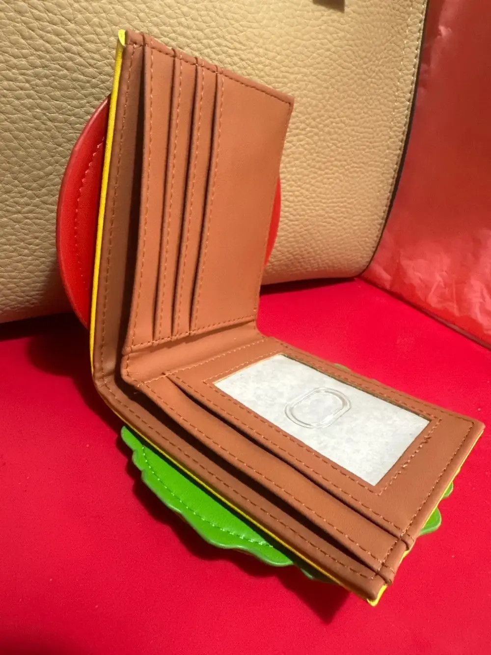 Japanese Brand × Leather Burger shaped PU leather Wallet Size ONE SIZE - 4 Thumbnail