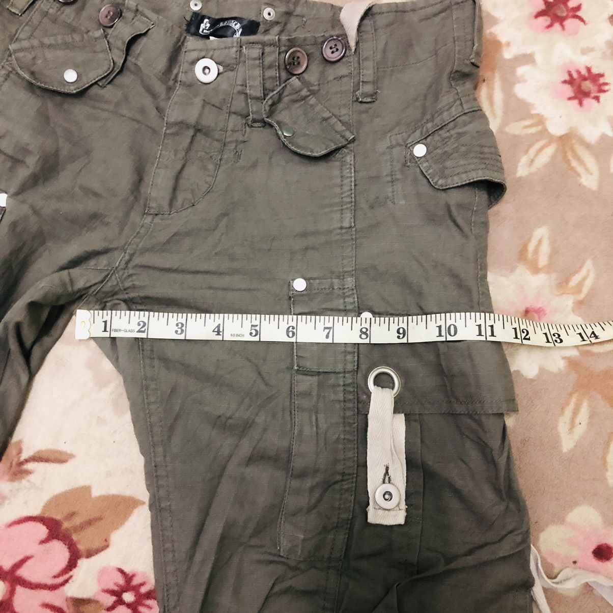 Japanese Brand Y2K Cargo Pants with Straps – Dark Grey Utility Streetwear Size US 31 - 15 Thumbnail