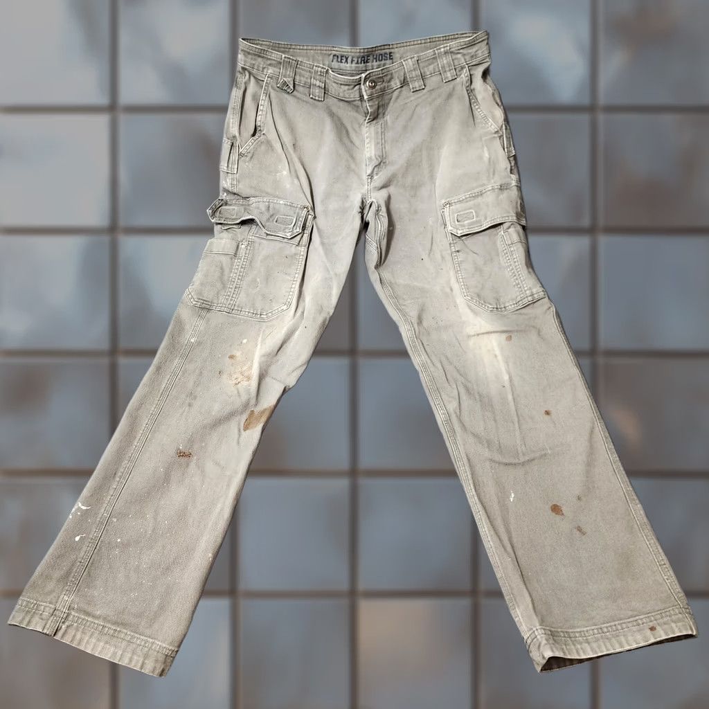 Duluth Trading Company Duluth Trading Mens Pants 36x30 Flex Fire Hose Cargo Painter Workwear Gray Front Flat cargo Straight Mens Size US 36 / EU 52 - 1 Thumbnail