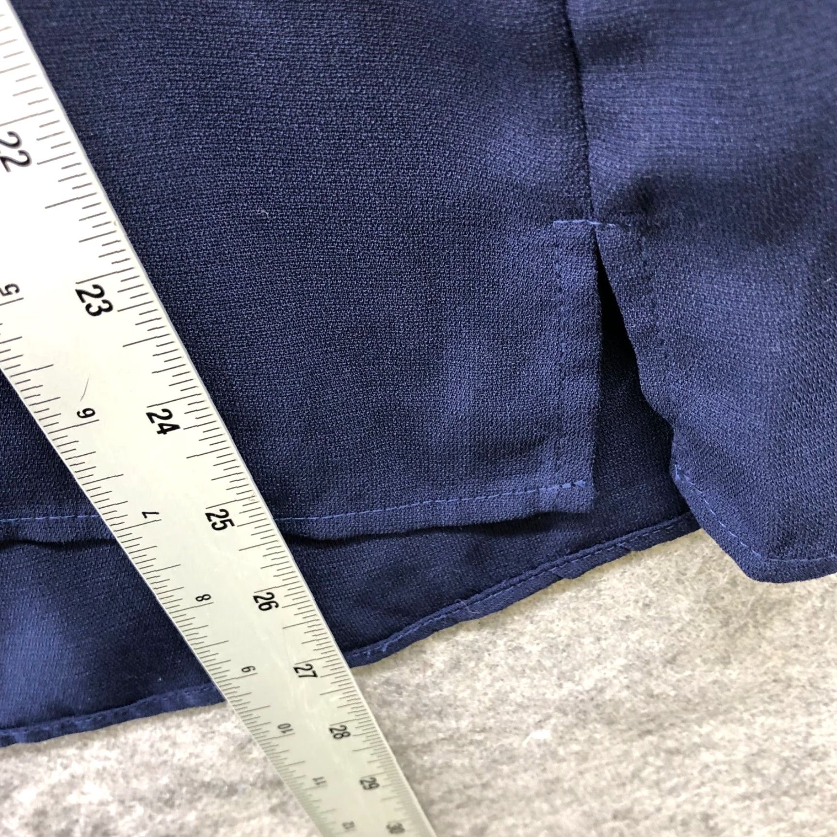 Vintage Eloquii Cami Top Womens 16 Navy Blue V-Neck Flowy Chiffon Tank Sleeveless Shirt Size XXL / US 16-18 / IT 52-54 - 6 Thumbnail