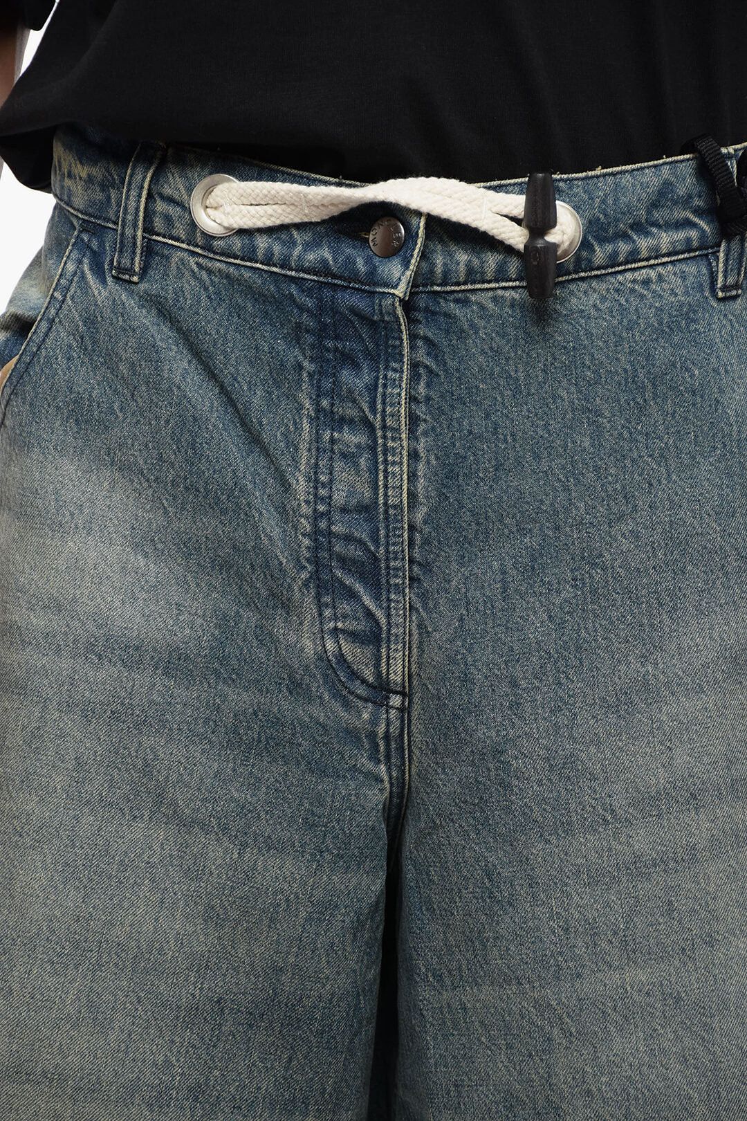 Moncler × Palm Angels og1mm0426 Ultra Wide-Leg Jeans in Light Blue Size US 32 / EU 48 - 2 Thumbnail