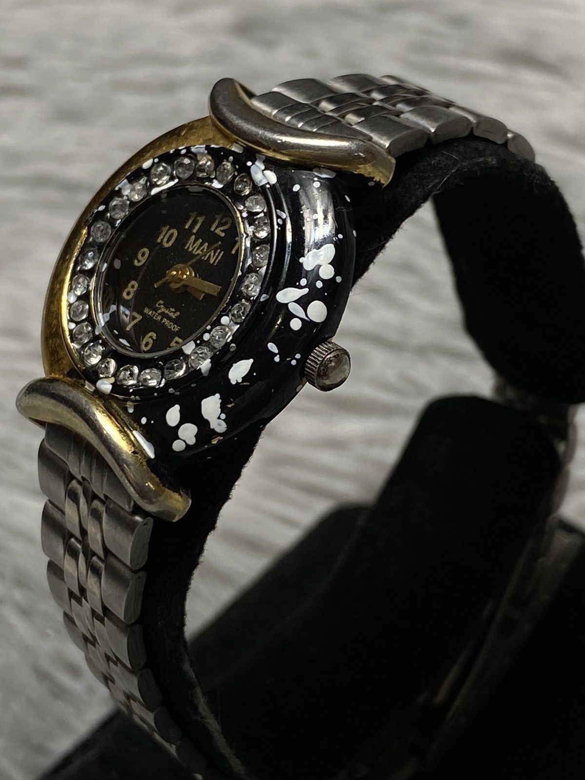 Japanese Brand Mani Two-Tone Watch with Crystal Accents Size ONE SIZE - 3 Thumbnail
