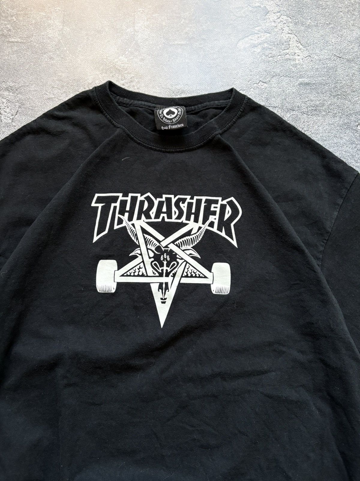 Thrasher Vintage Thrasher Skateboard Pentagram 666 Logo Y2K T-Shirt Size US XL / EU 56 / 4 - 5 Thumbnail