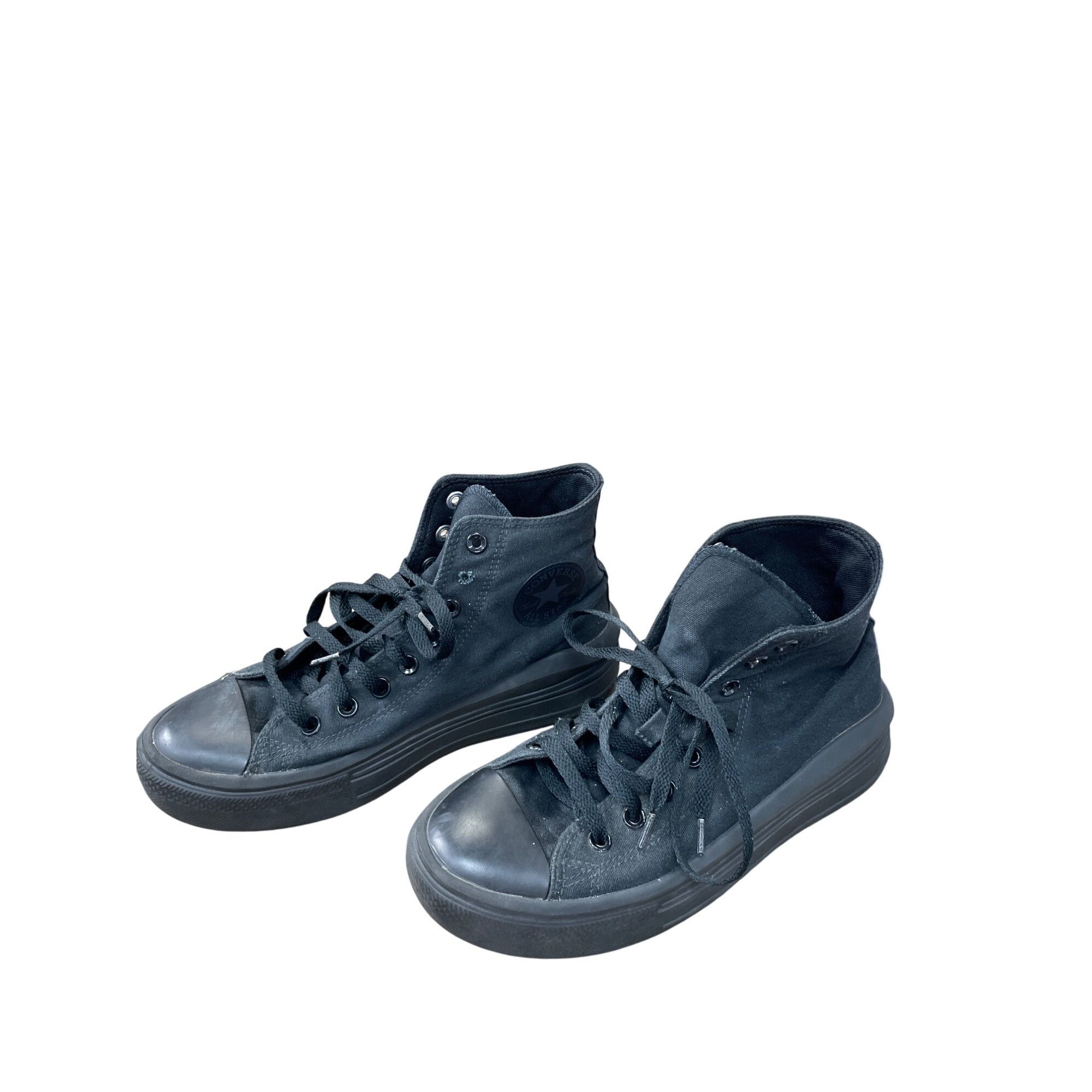 Converse Converse All Star Womens Black High Canvas Platform Sneakers Size US 9 / IT 39 - 3 Thumbnail