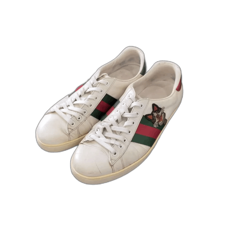Gucci GUCCI White Sneakers with Colorful Stripes Size US 8 / EU 41 - 1 Thumbnail