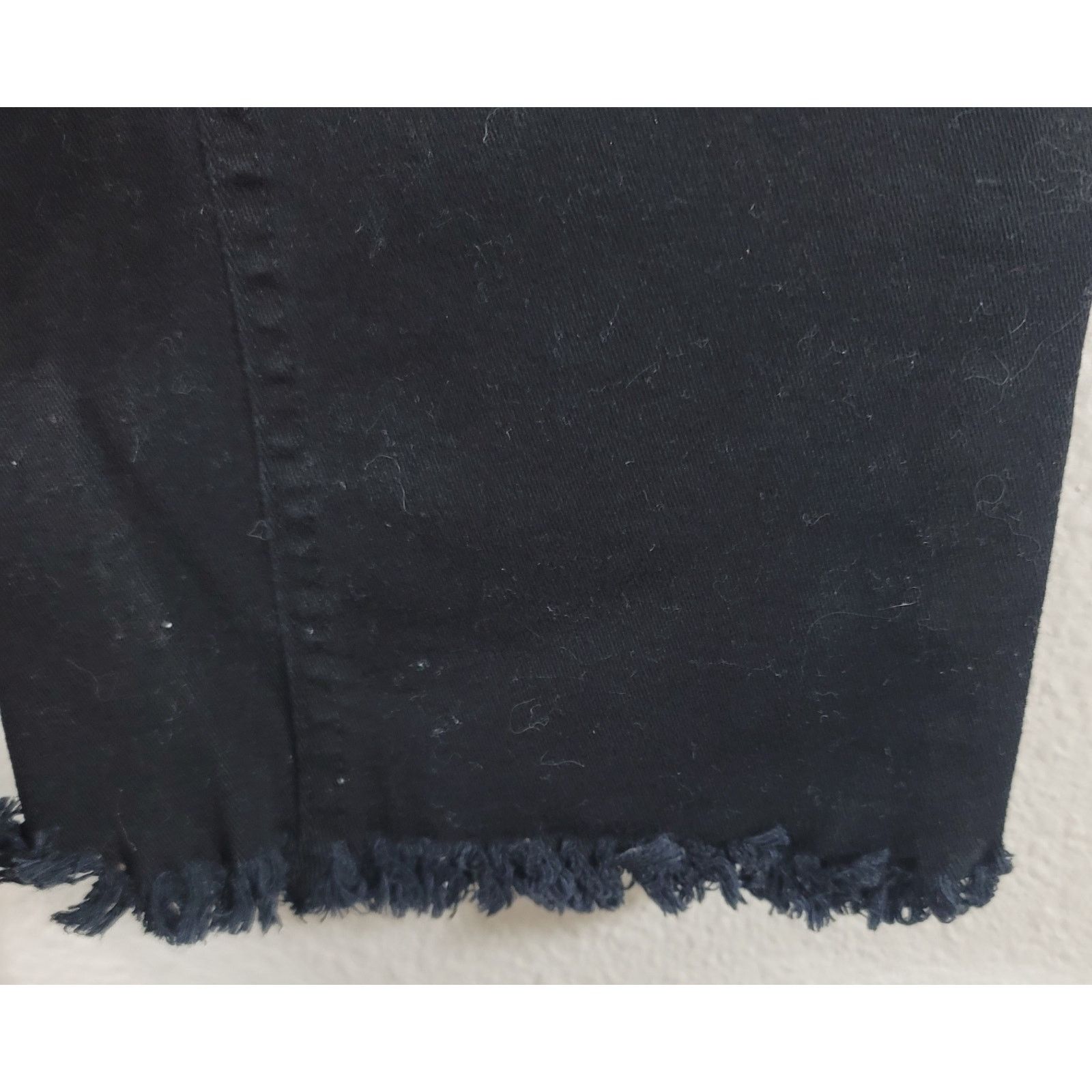 Other Hue Black Frayed Hem Denim Jeggings Small Lightweight Faux Size 28" / US 6 / IT 42 - 2 Thumbnail