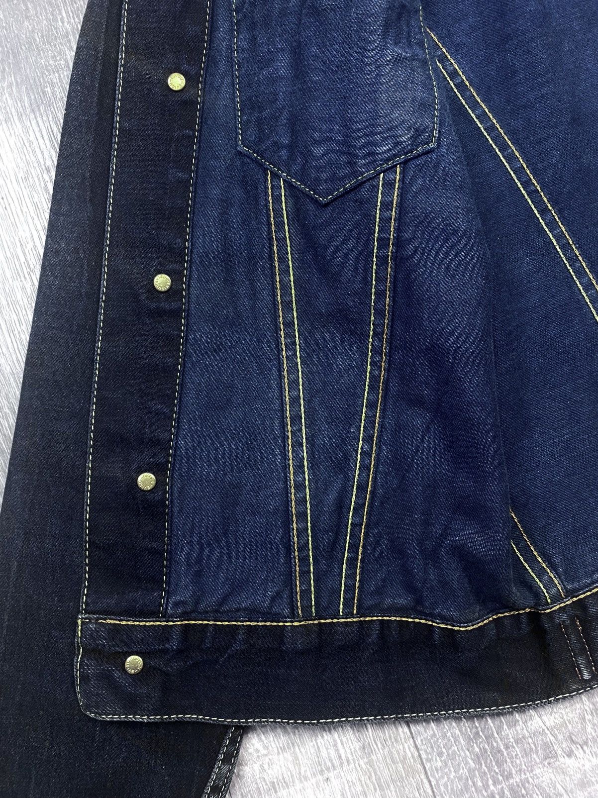 Evisu Evisu Maniacs Embroidered Logo Heritage Denim Jeans Jacket Size L / US 10 / IT 46 - 15 Thumbnail