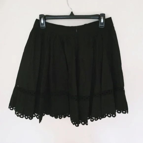 Forever 21 Juniors' Crochet Eyelet Trim Flared Skirt Sz M Spring Summer Size 30" / US 8 / IT 44 - 3 Thumbnail