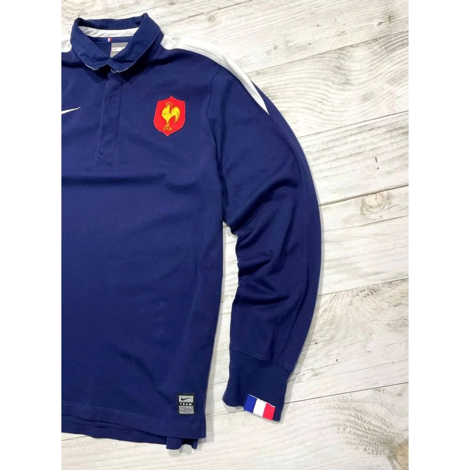 Nike VINTAGE Nike France Rugby Polo Shirt Long Sleeve Adult M Blue 2000s Y2K Mens Size US M / EU 48-50 / 2 - 4 Thumbnail