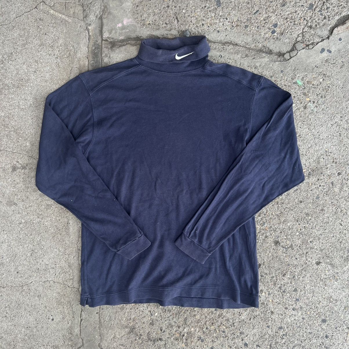 Nike × Vintage 90s Vintage Nike Turtleneck Sweater Size US S / EU 44-46 / 1 - 1 Thumbnail
