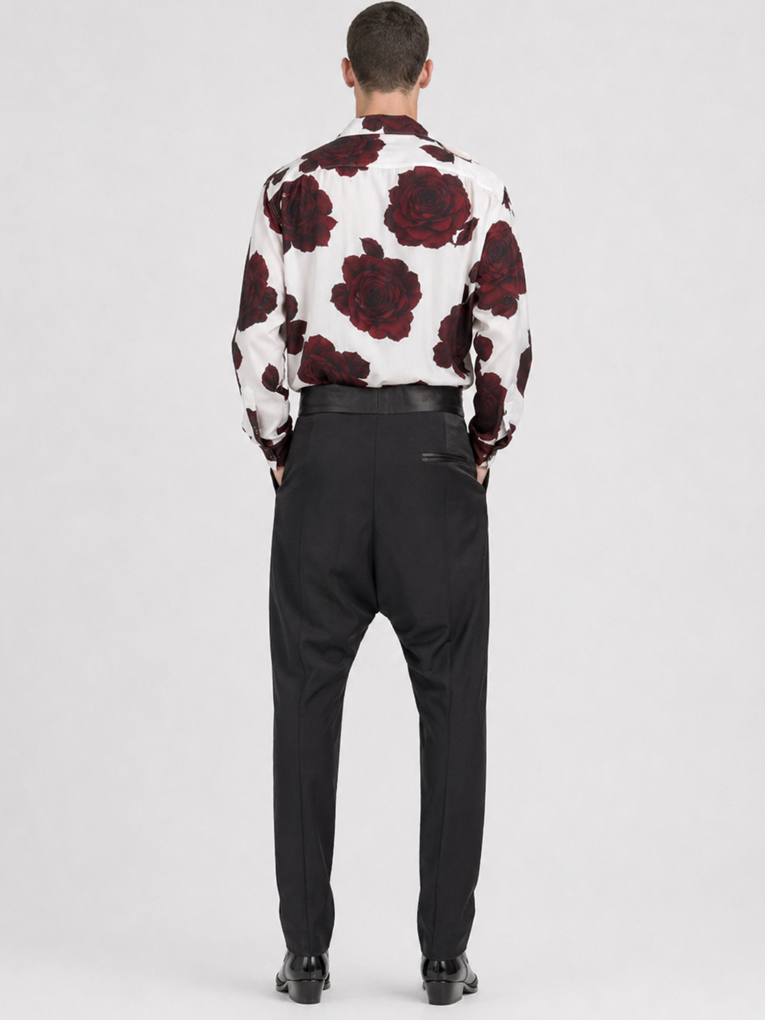 Haider Ackermann Fleecewool Silk-Trim Tuxedo Trousers Size US 30 / EU 46 - 2 Thumbnail