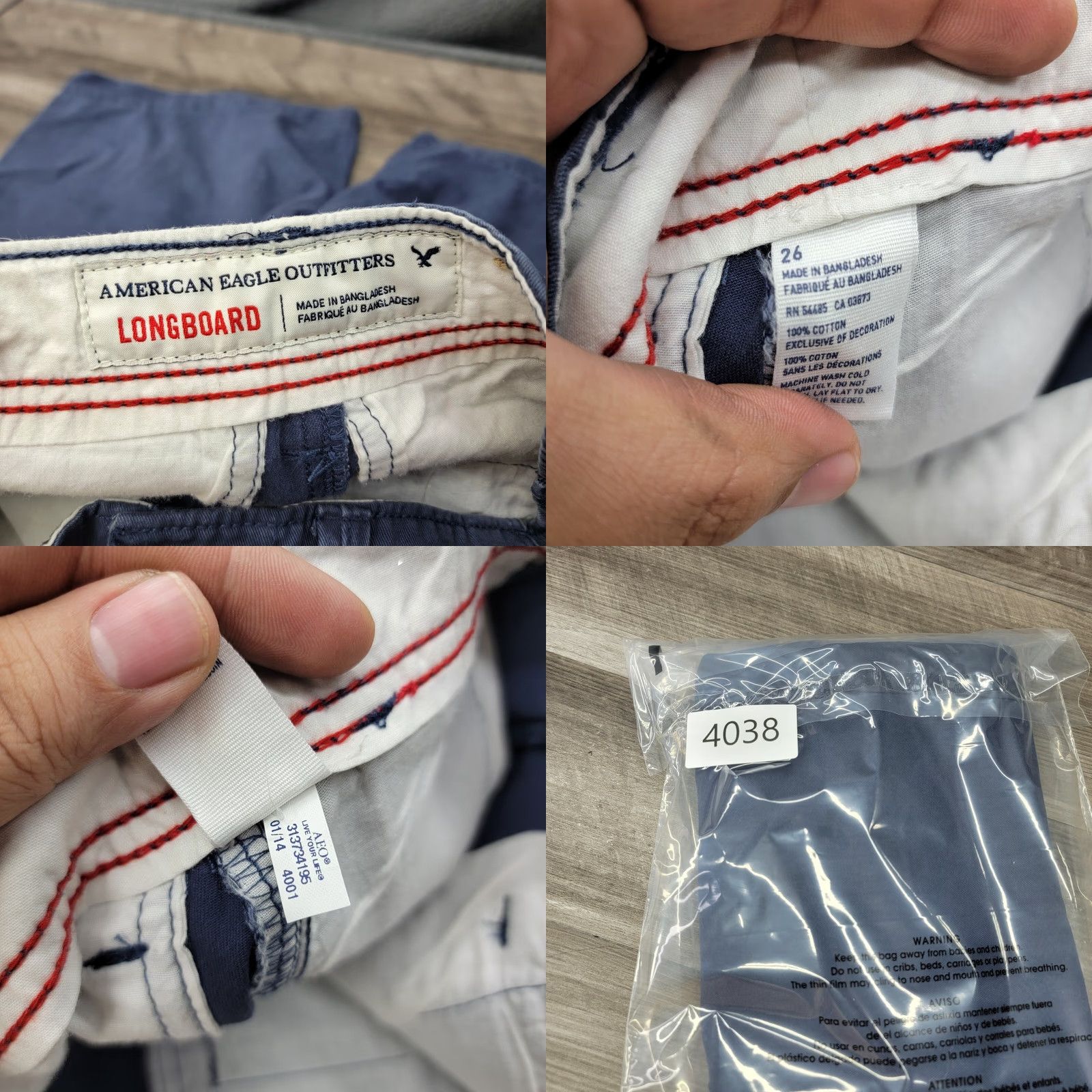American Eagle Outfitters VINTAGE American Eagle Longboard Shorts Mens 26 navy Y2K chino Size US 26 / EU 42 - 8 Thumbnail